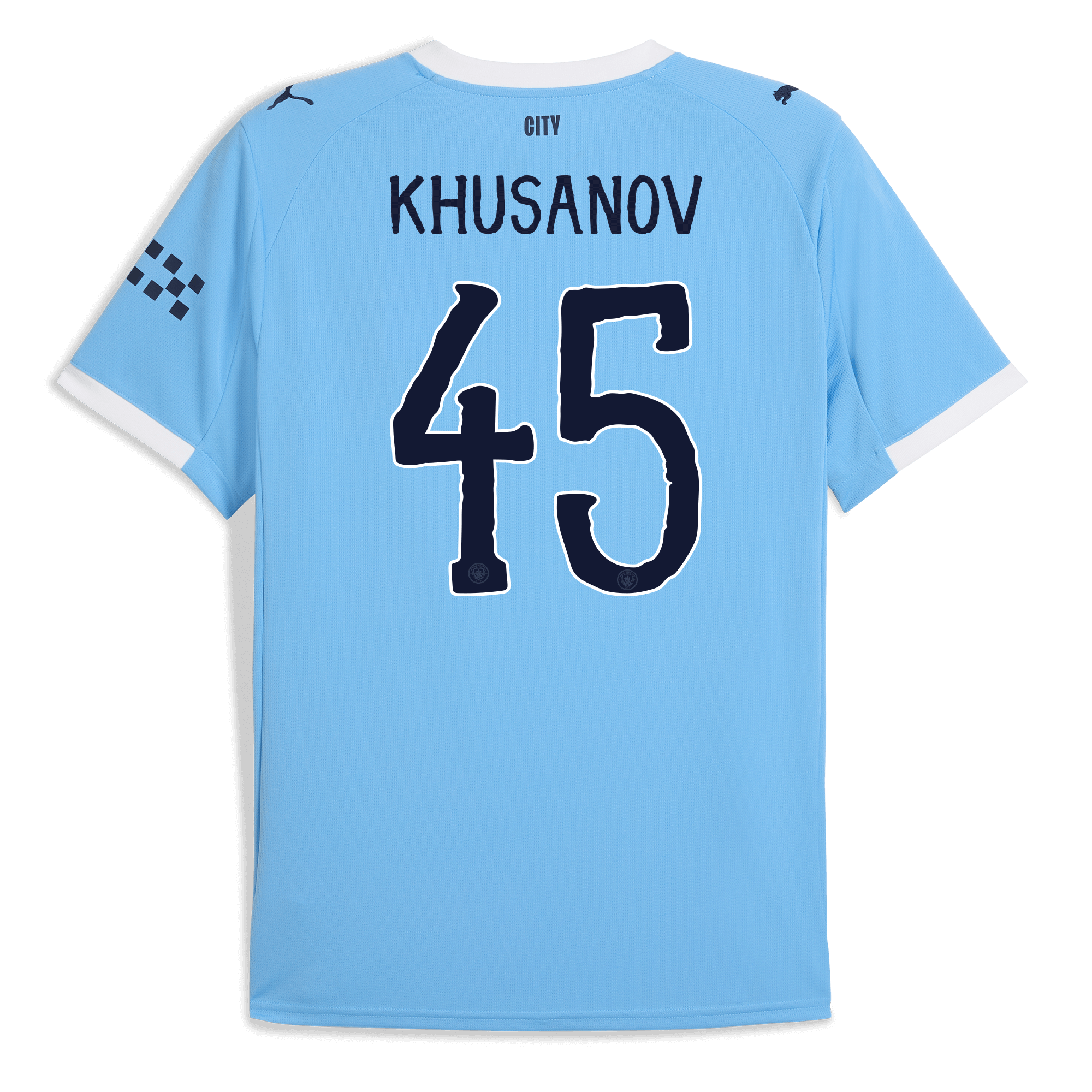 manchester city kidsuper home jersey 202526 with khusanov 45 printing Manchester City Shirts | Official Team Gear