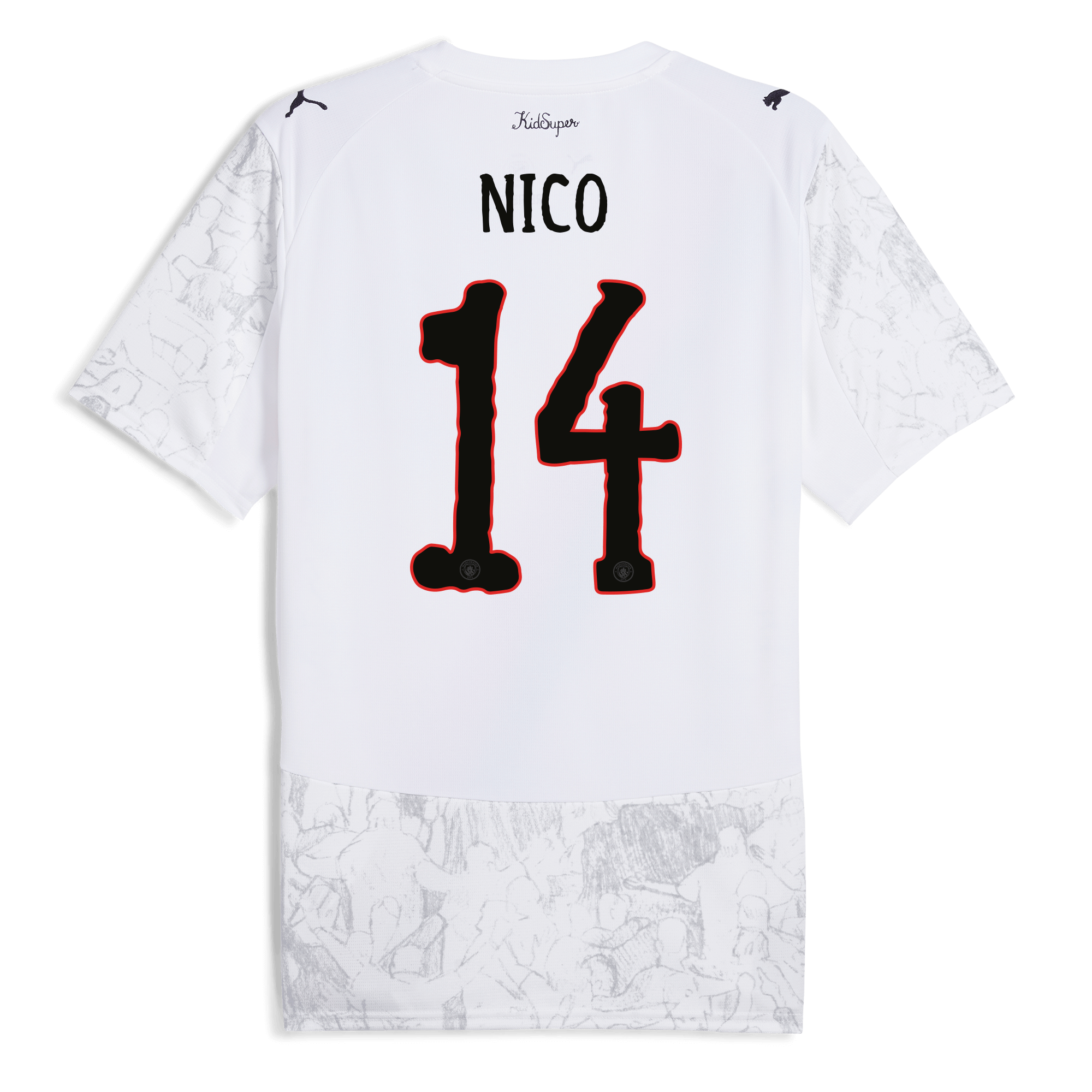manchester city kidsuper jersey 202526 with nico 14 printing Manchester City Shirts | Official Team Gear