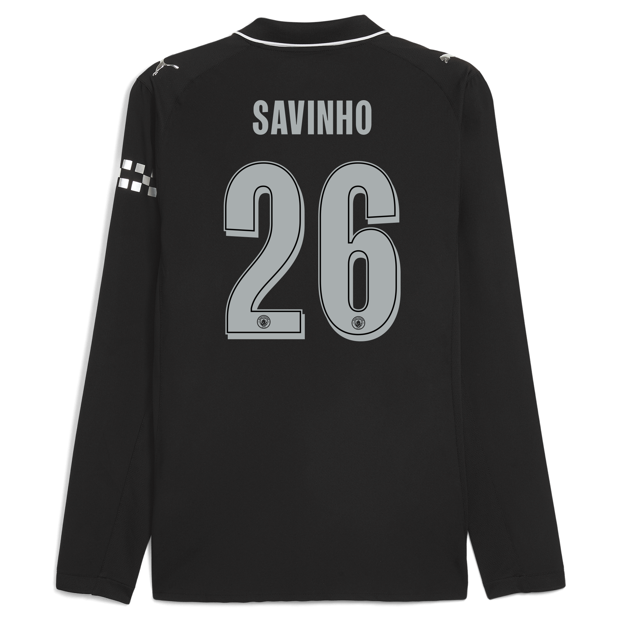 manchester city man city away authentic jersey 202526 long sleeve with savinho 26 printing Manchester City Shirts | Official Team Gear