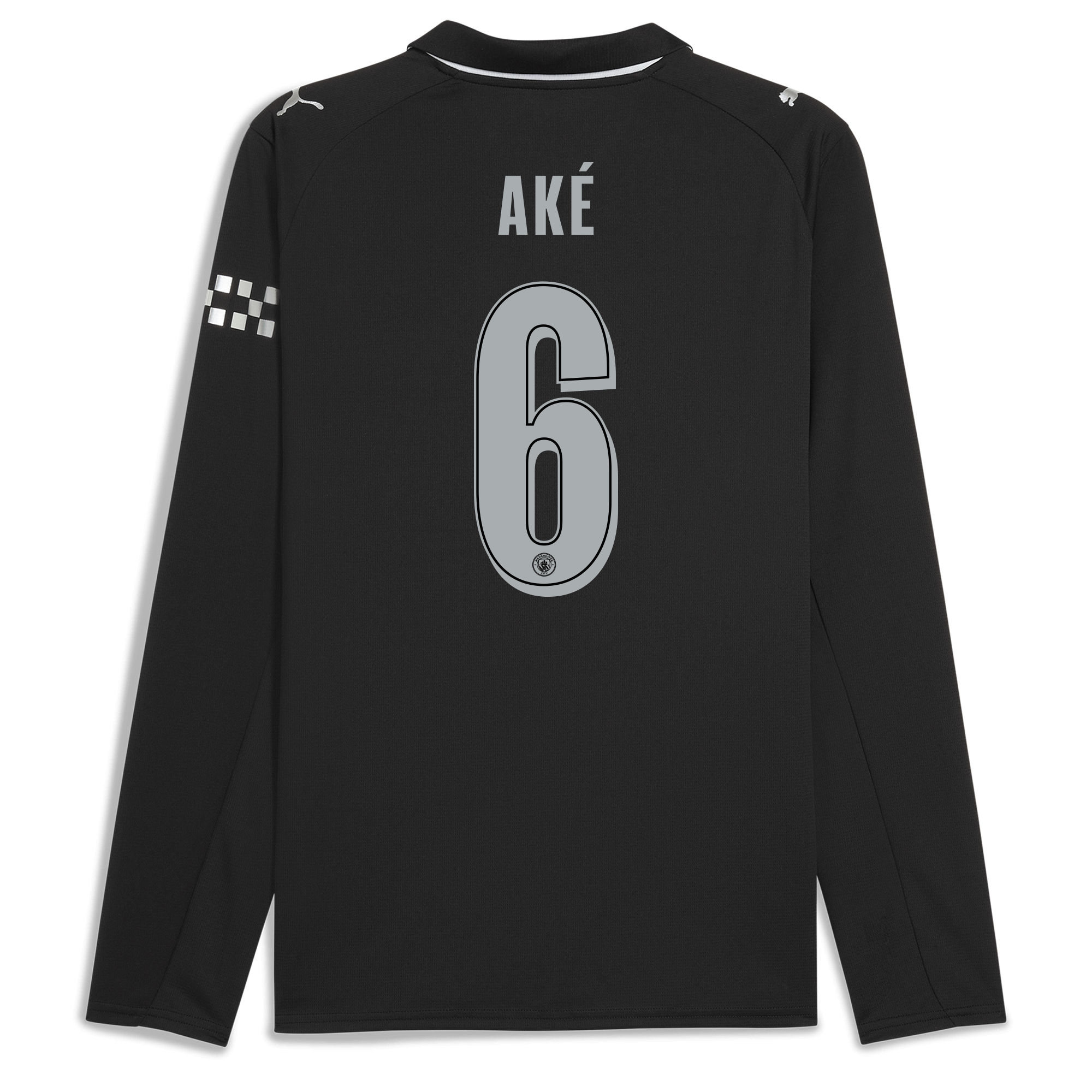 manchester city man city away jersey 202526 long sleeve with akÉ 6 printing Manchester City Shirts | Official Team Gear