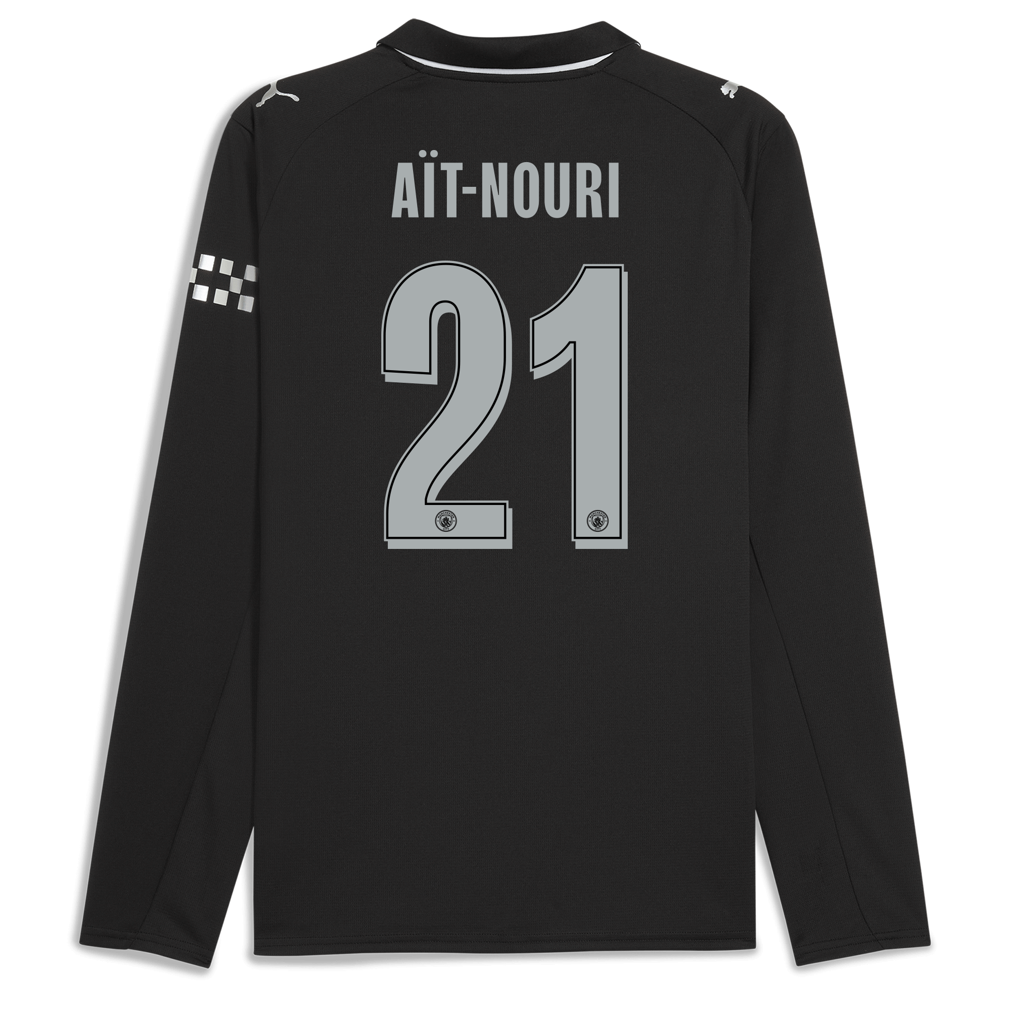 manchester city man city away jersey 202526 long sleeve with aÏt-nouri 21 printing Manchester City Shirts | Official Team Gear