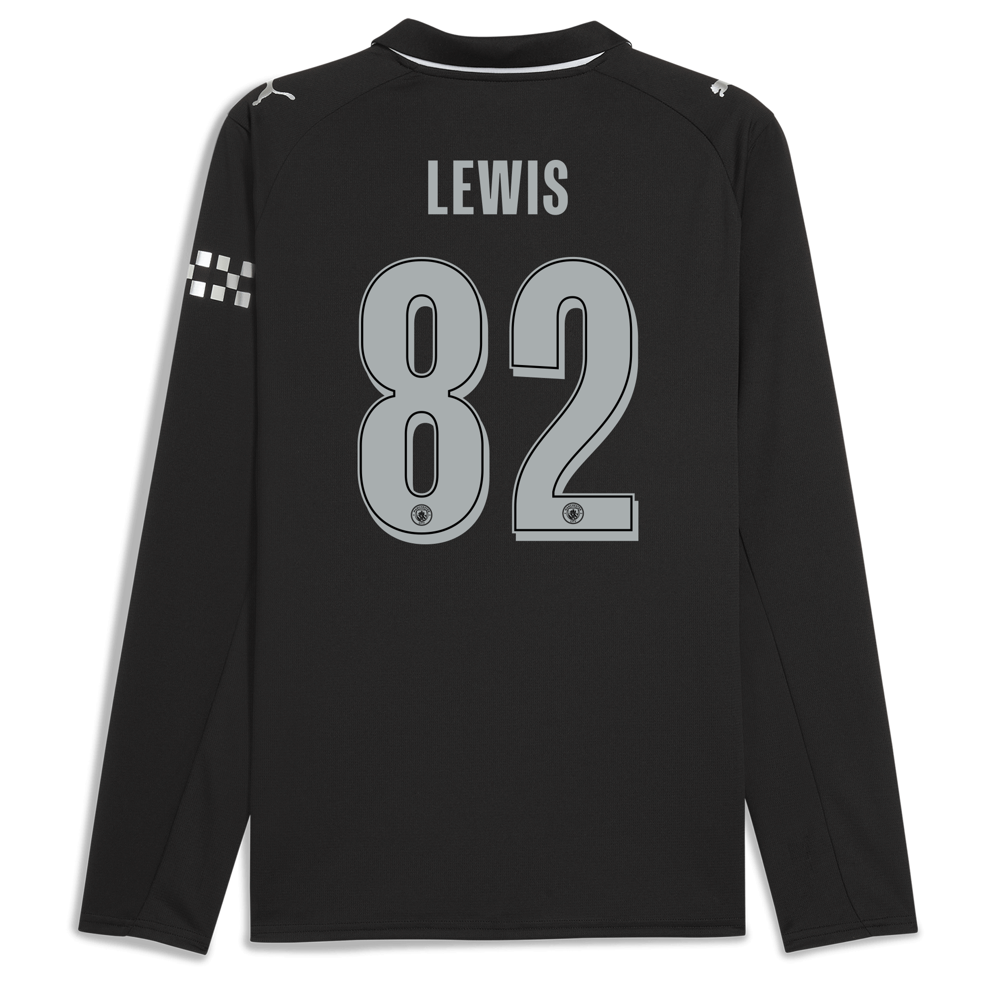 manchester city man city away jersey 202526 long sleeve with lewis 82 printing Manchester City Shirts | Official Team Gear