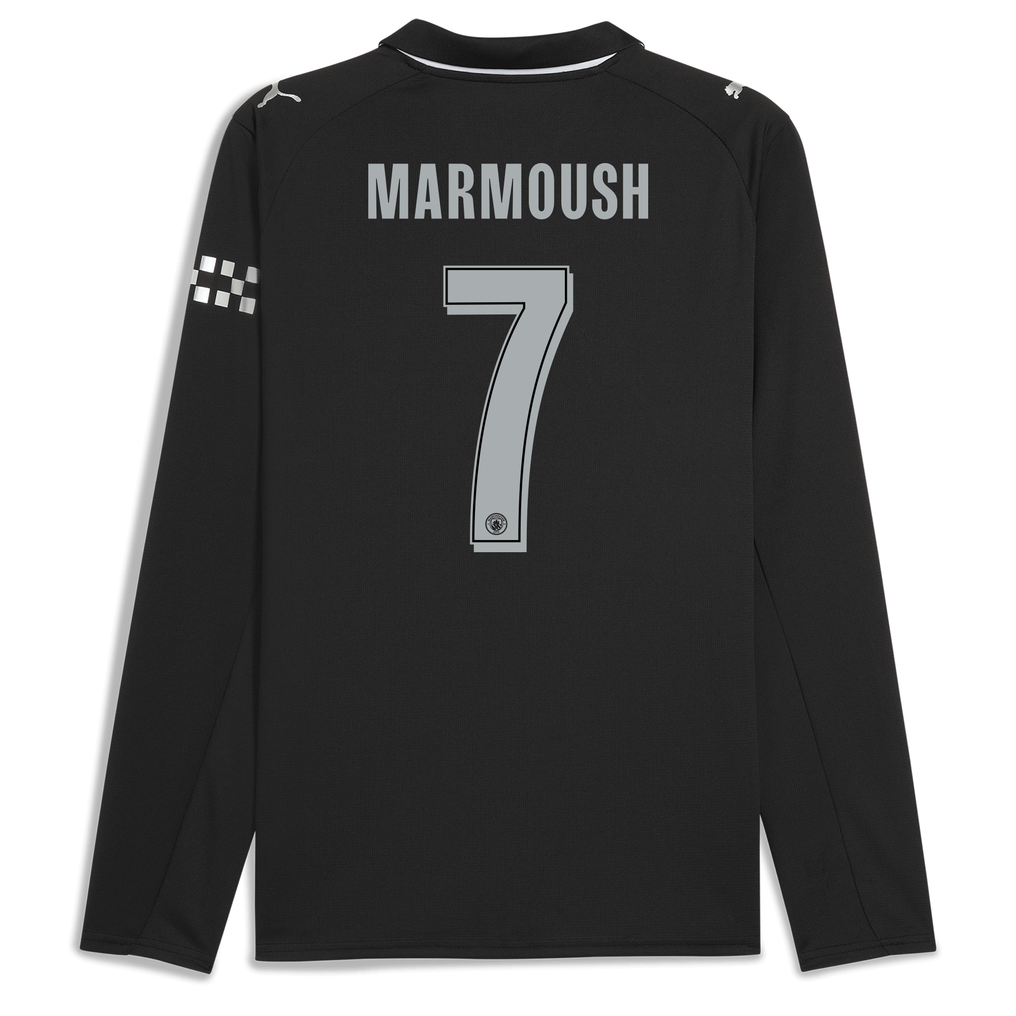 manchester city man city away jersey 202526 long sleeve with marmoush 7 printing Manchester City Shirts | Official Team Gear