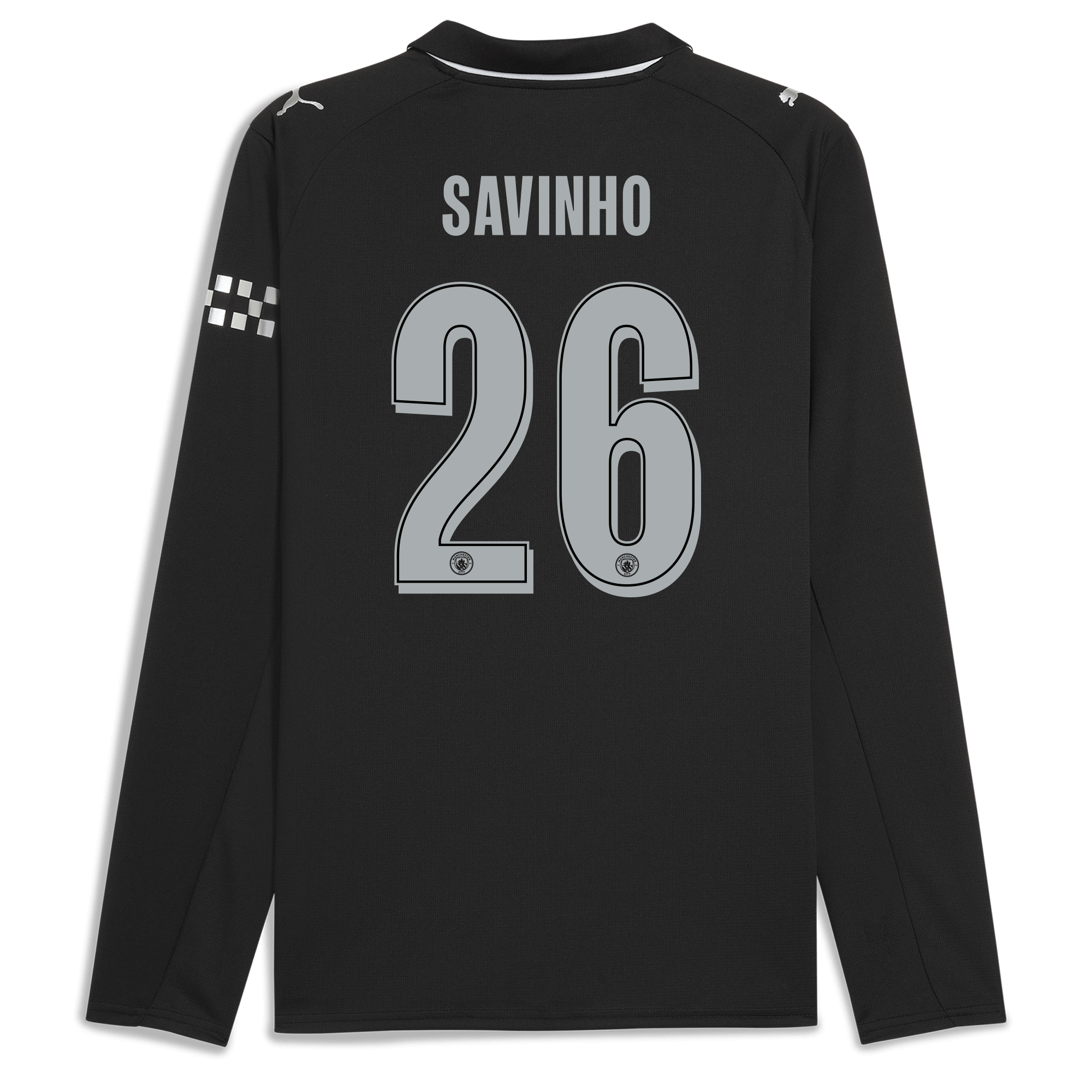 manchester city man city away jersey 202526 long sleeve with savinho 26 printing Manchester City Shirts | Official Team Gear