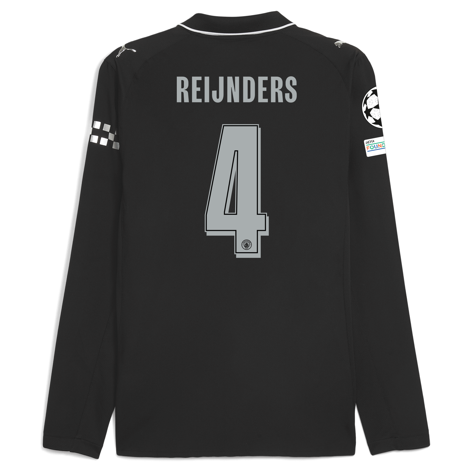 manchester city man city champions league away authentic jersey 202526 long sleeve with reijnders 4 printing Manchester City Shirts | Official Team Gear
