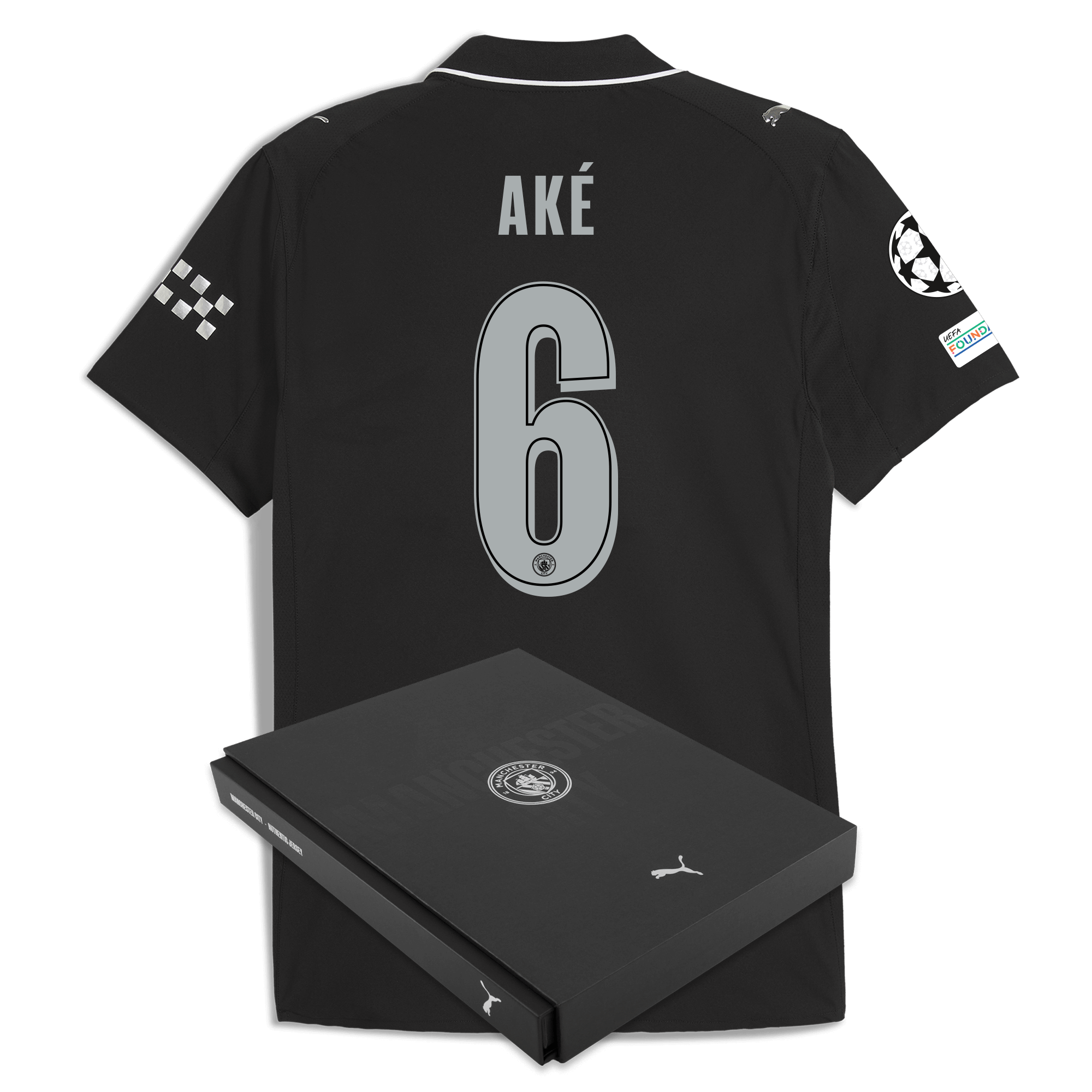 manchester city man city champions league away authentic jersey 202526 with akÉ 6 printing in gift box Manchester City Shirts | Official Team Gear
