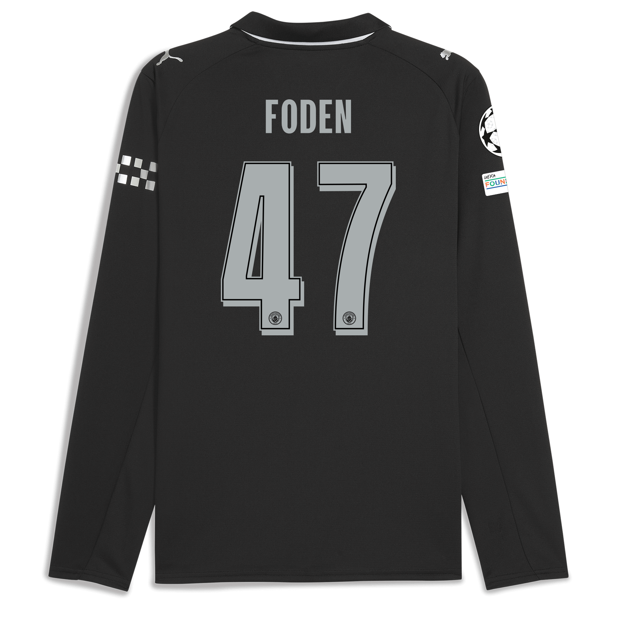 manchester city man city champions league away jersey 202526 long sleeve with foden 47 printing Manchester City Shirts | Official Team Gear