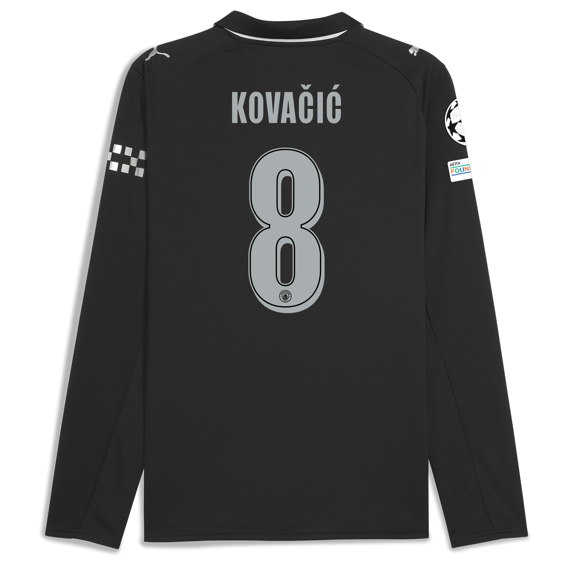 manchester city man city champions league away jersey 202526 long sleeve with kovaČiĆ 8 printing Manchester City Shirts | Official Team Gear