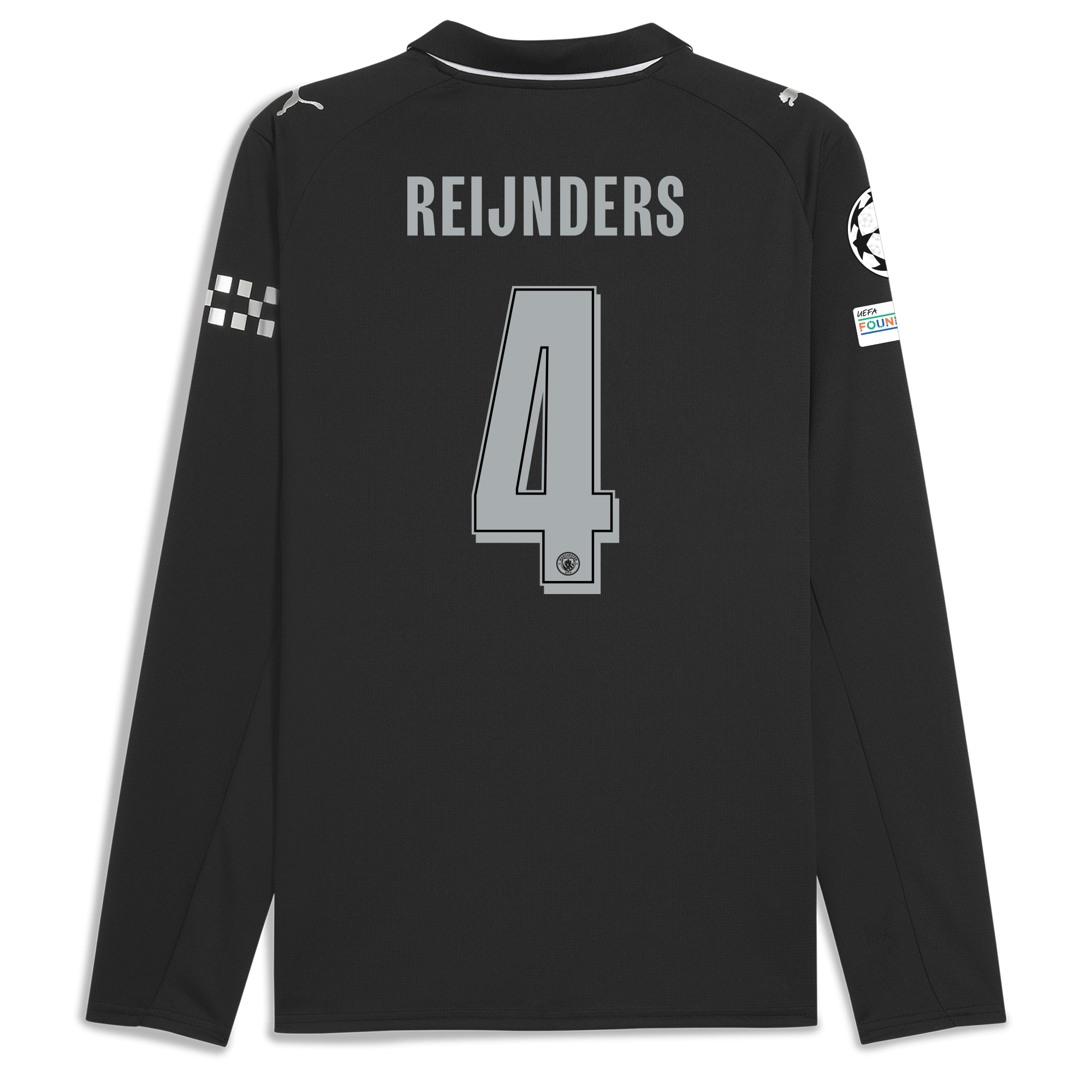 manchester city man city champions league away jersey 202526 long sleeve with reijnders 4 printing Manchester City Shirts | Official Team Gear