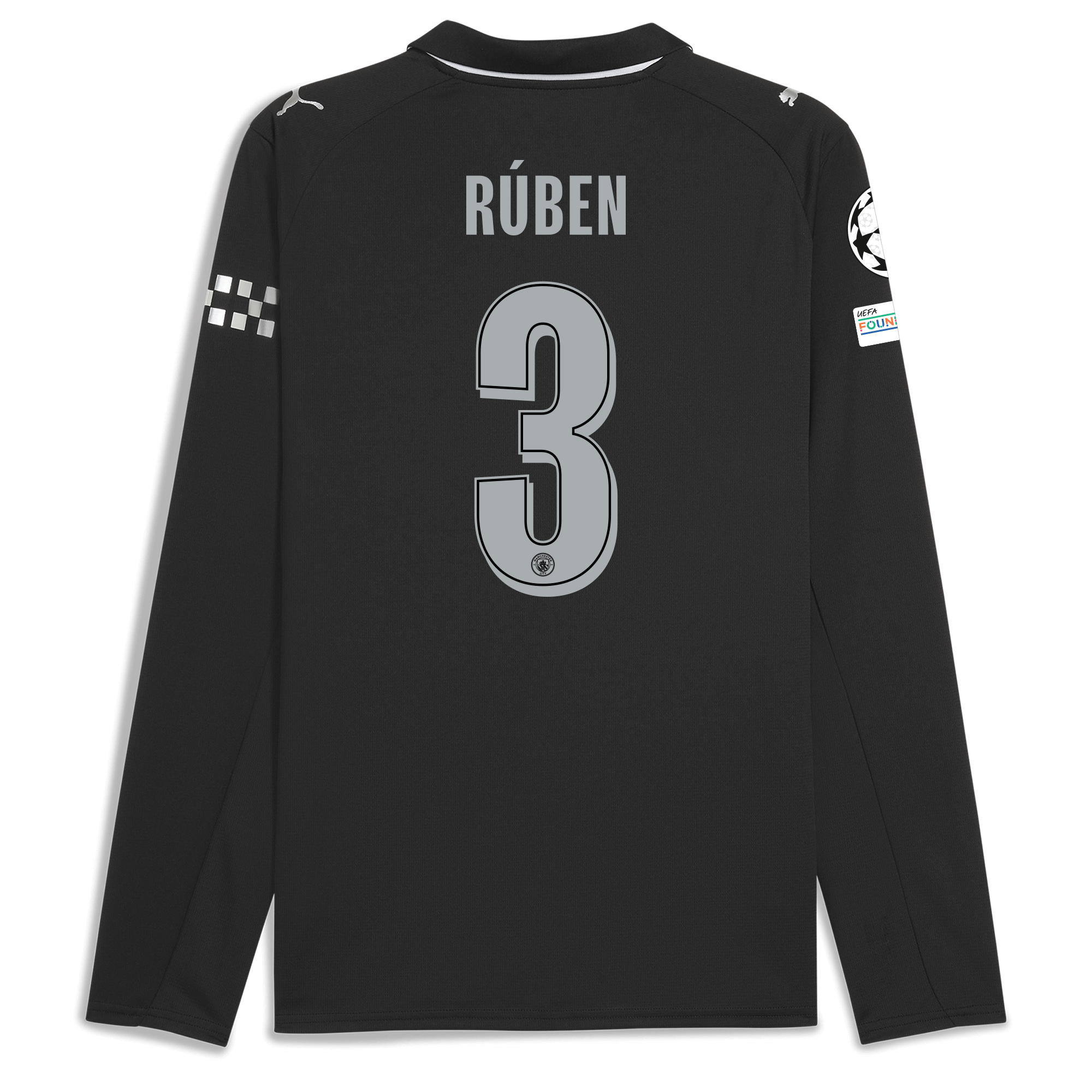 manchester city man city champions league away jersey 202526 long sleeve with rÚben 3 printing Manchester City Shirts | Official Team Gear