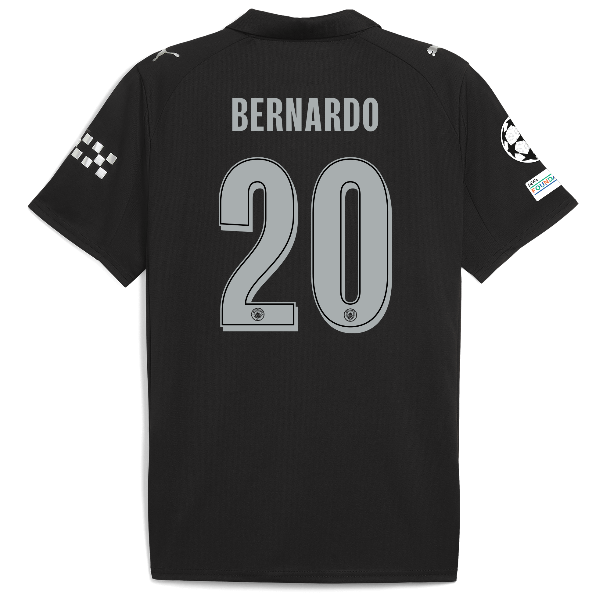 manchester city man city champions league away jersey 202526 with bernardo 20 printing Manchester City Shirts | Official Team Gear