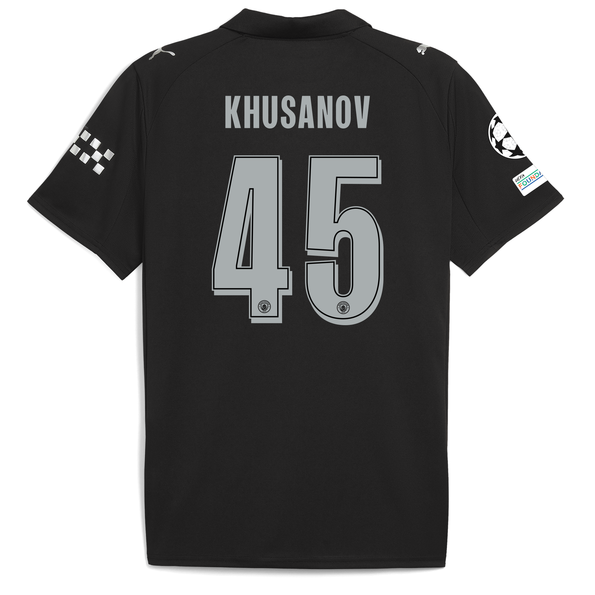manchester city man city champions league away jersey 202526 with khusanov 45 printing Manchester City Shirts | Official Team Gear
