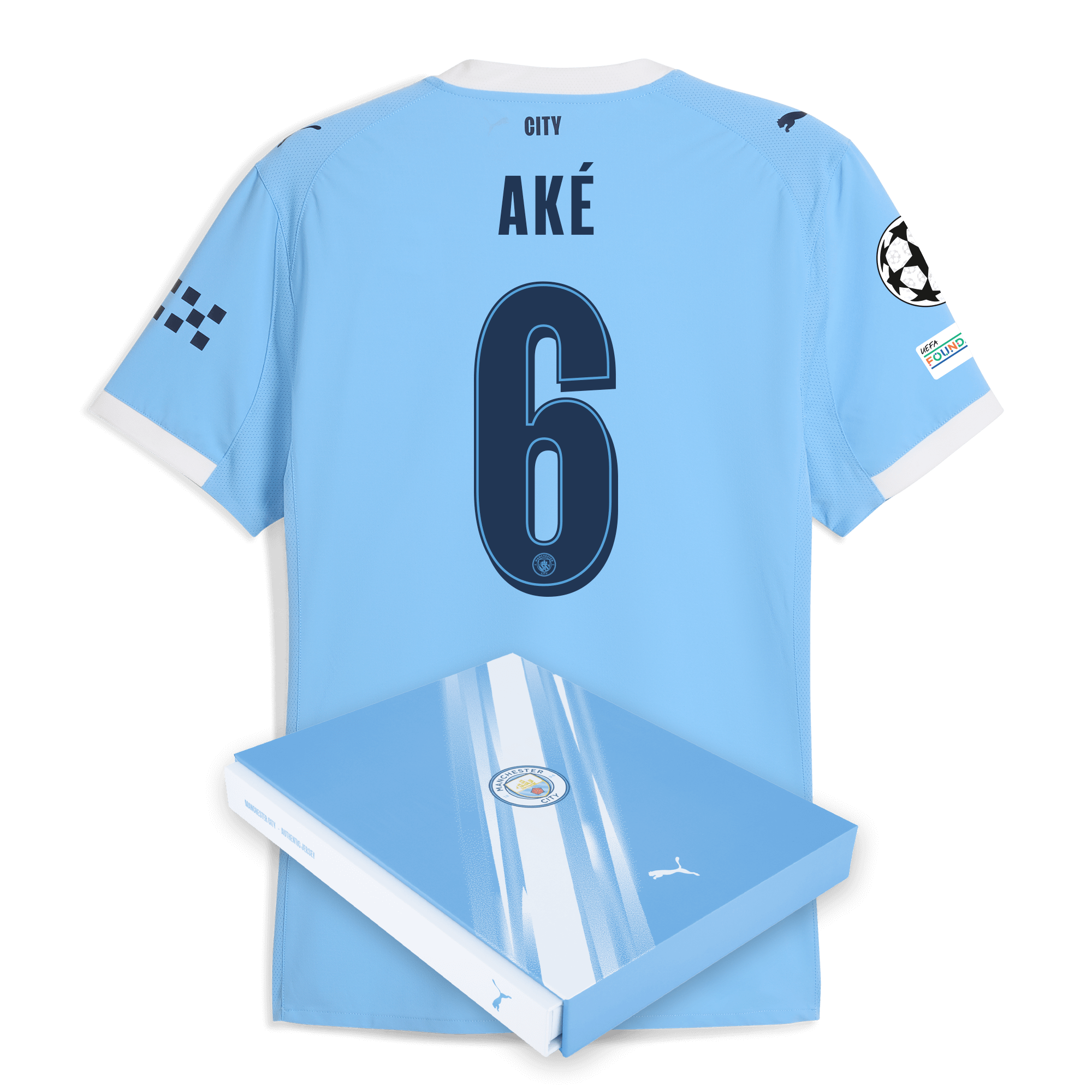 manchester city man city champions league home authentic jersey 202526 with akÉ 6 printing in gift box Manchester City Shirts | Official Team Gear