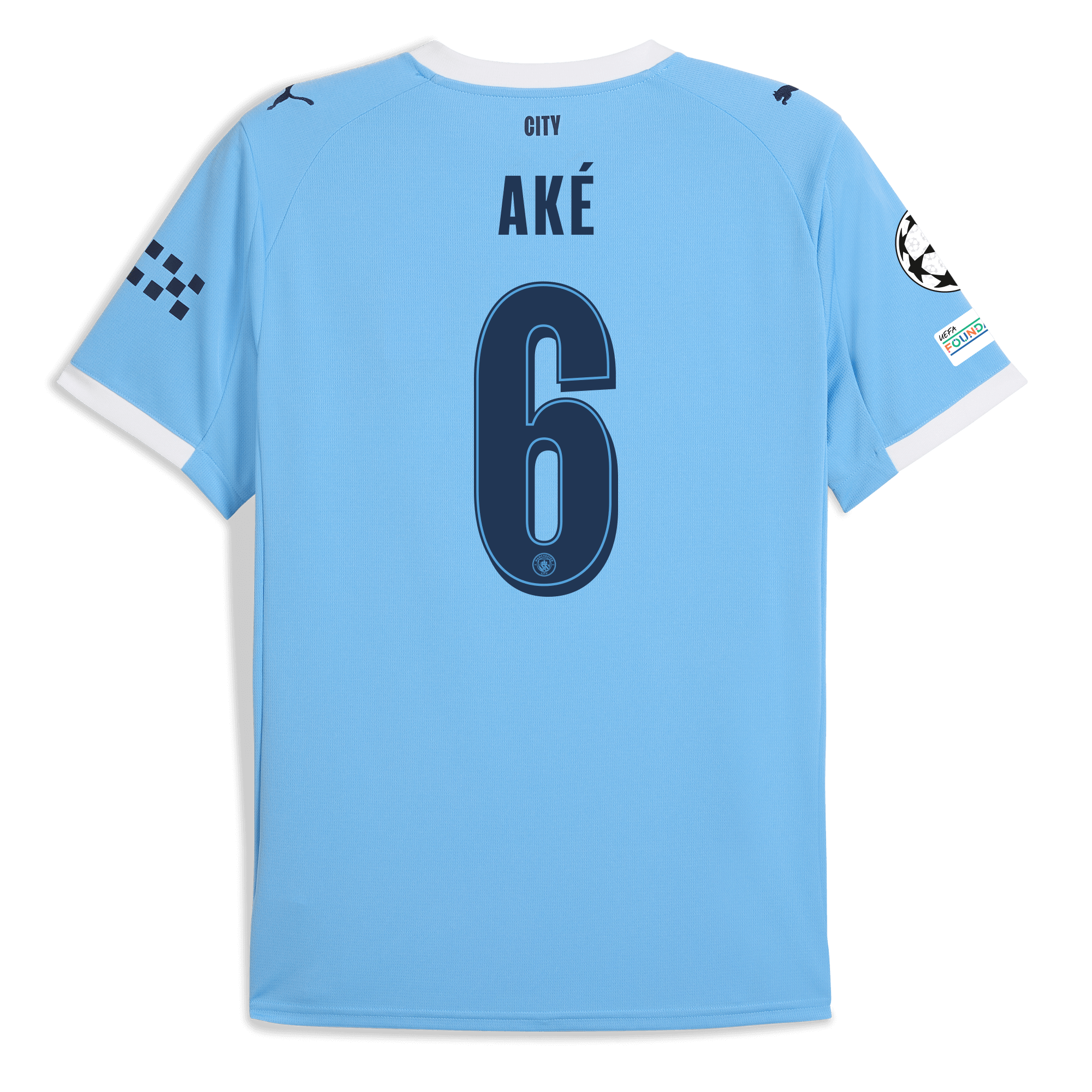 manchester city man city champions league home jersey 202526 with akÉ 6 printing Manchester City Shirts | Official Team Gear