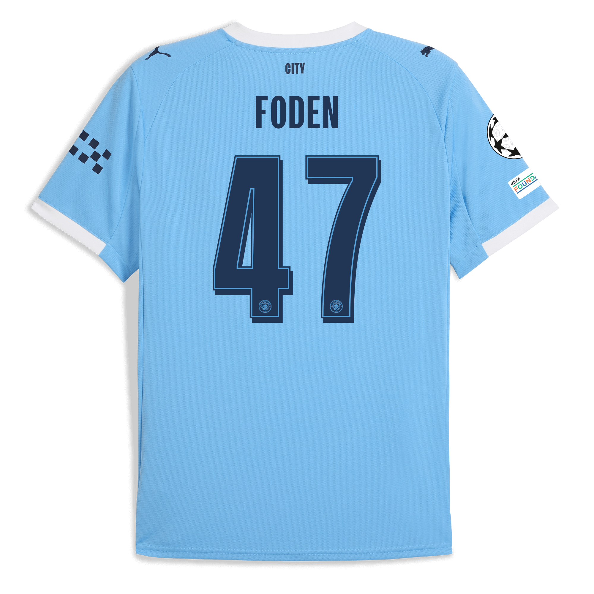 manchester city man city champions league home jersey 202526 with foden 47 printing Manchester City Shirts | Official Team Gear