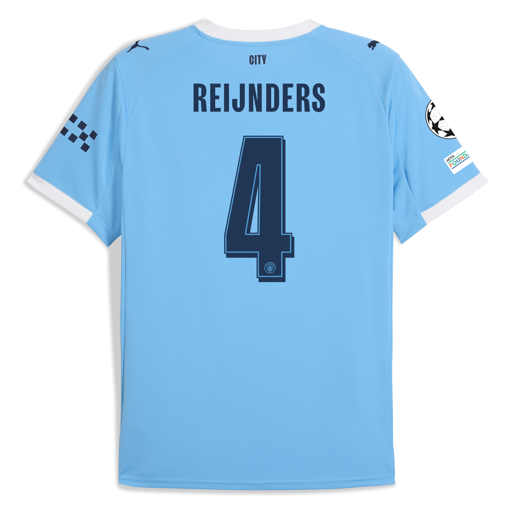 manchester city man city champions league home jersey 202526 with reijnders 4 printing Manchester City Shirts | Official Team Gear
