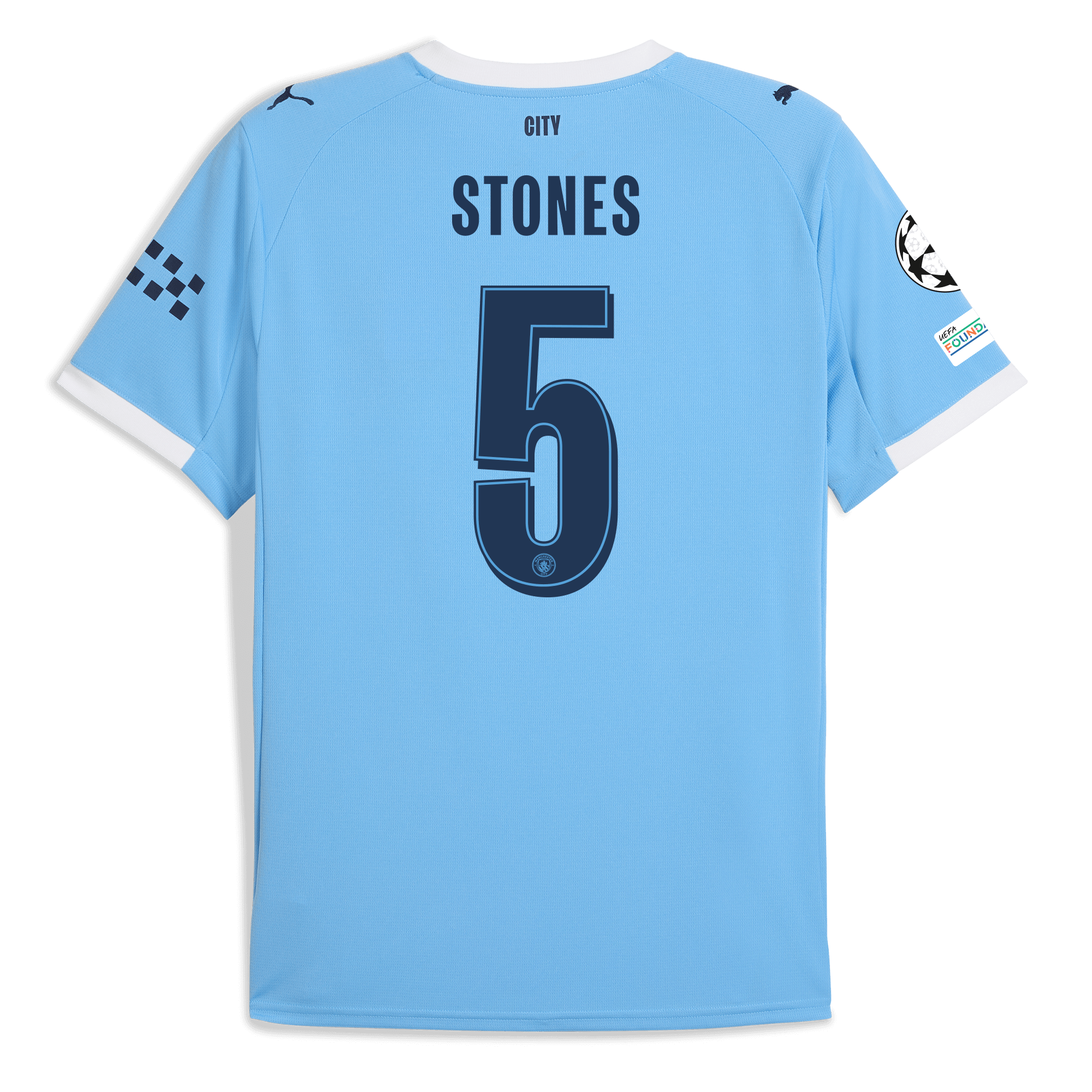manchester city man city champions league home jersey 202526 with stones 5 printing Manchester City Shirts | Official Team Gear