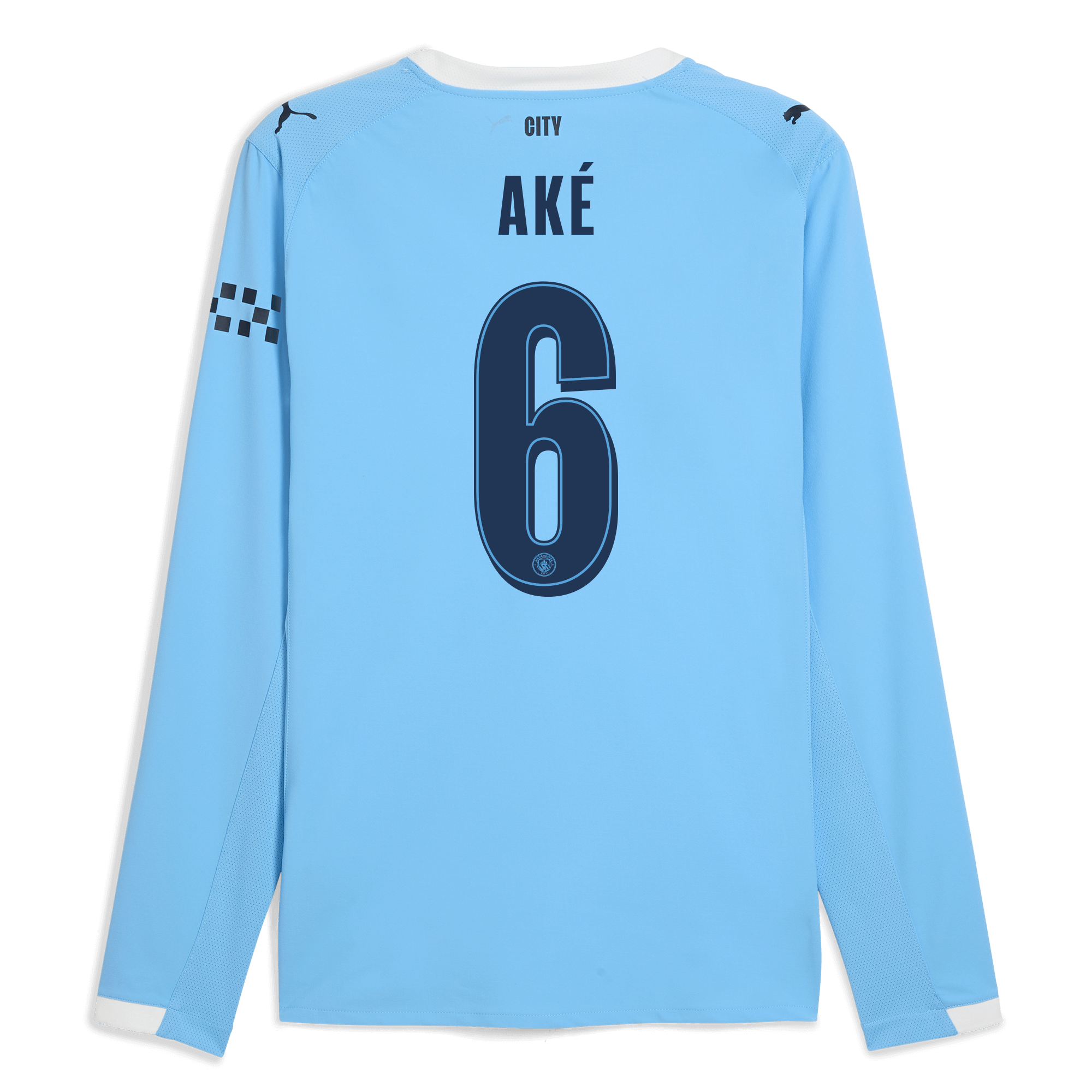manchester city man city home authentic jersey 202526 long sleeve with akÉ 6 printing Manchester City Shirts | Official Team Gear