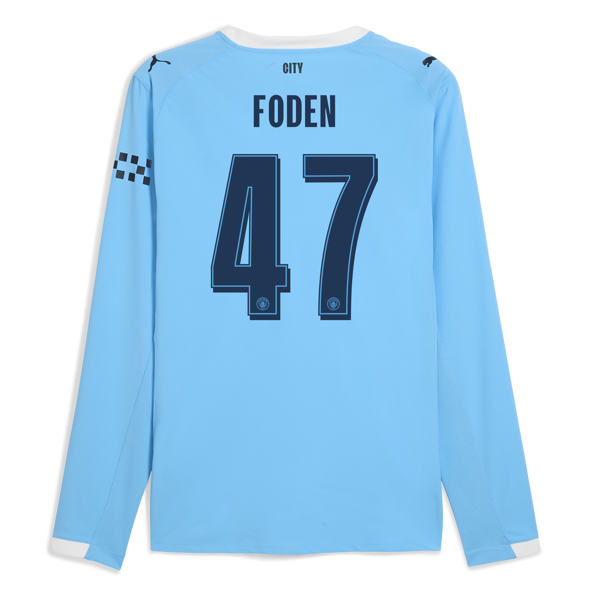 manchester city man city home authentic jersey 202526 long sleeve with foden 47 printing Manchester City Shirts | Official Team Gear