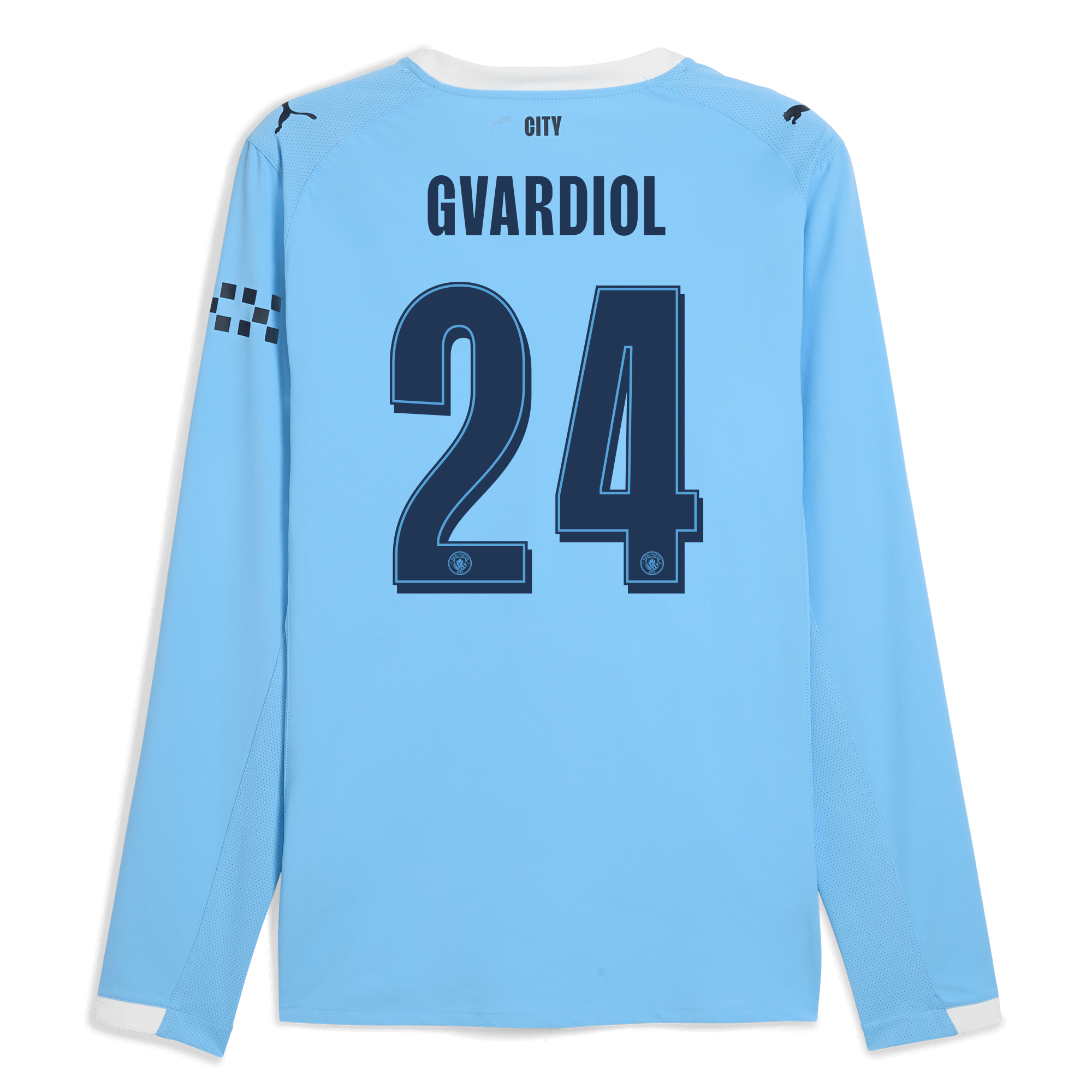 manchester city man city home authentic jersey 202526 long sleeve with gvardiol 24 printing Manchester City Shirts | Official Team Gear