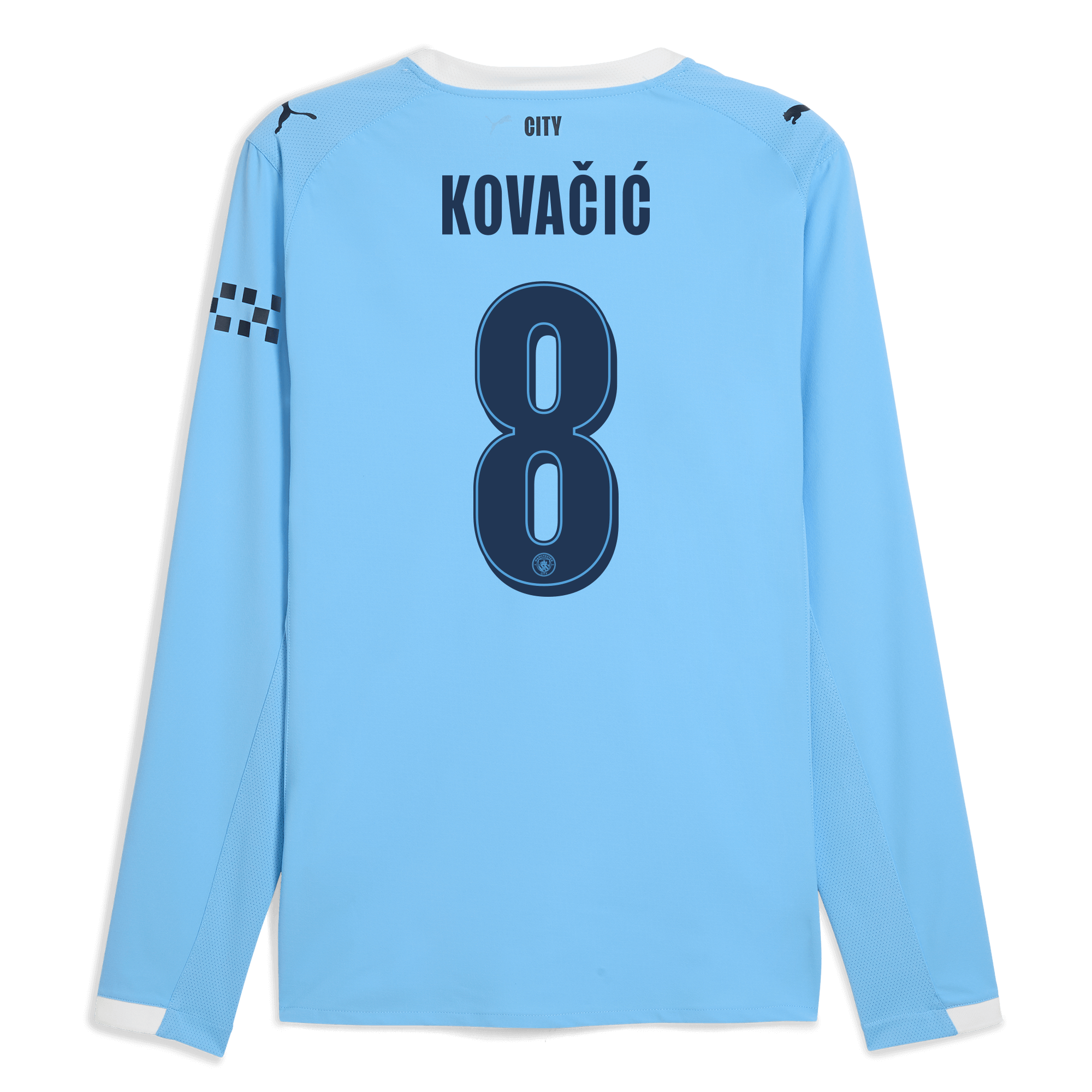 manchester city man city home authentic jersey 202526 long sleeve with kovaČiĆ 8 printing Manchester City Shirts | Official Team Gear