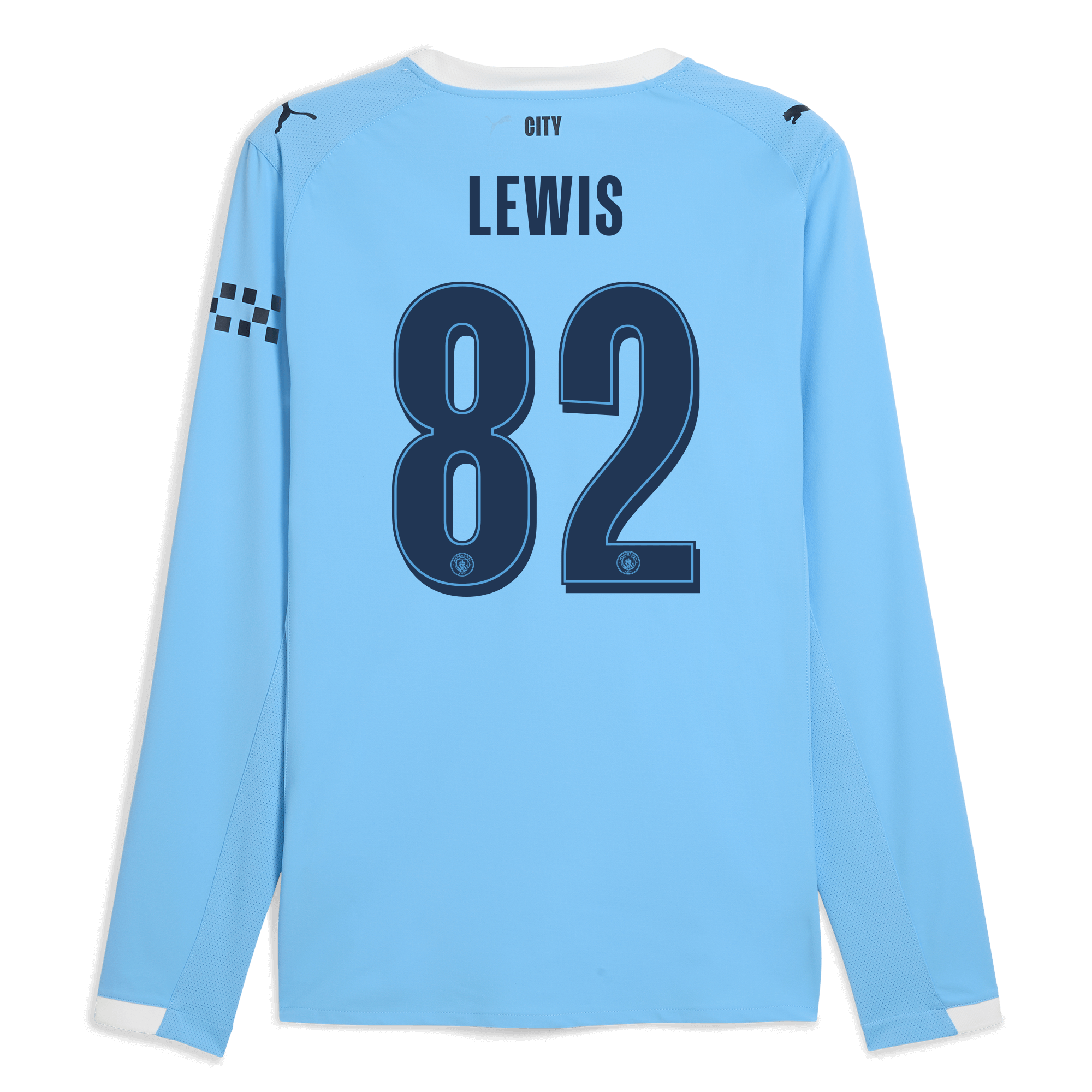 manchester city man city home authentic jersey 202526 long sleeve with lewis 82 printing Manchester City Shirts | Official Team Gear