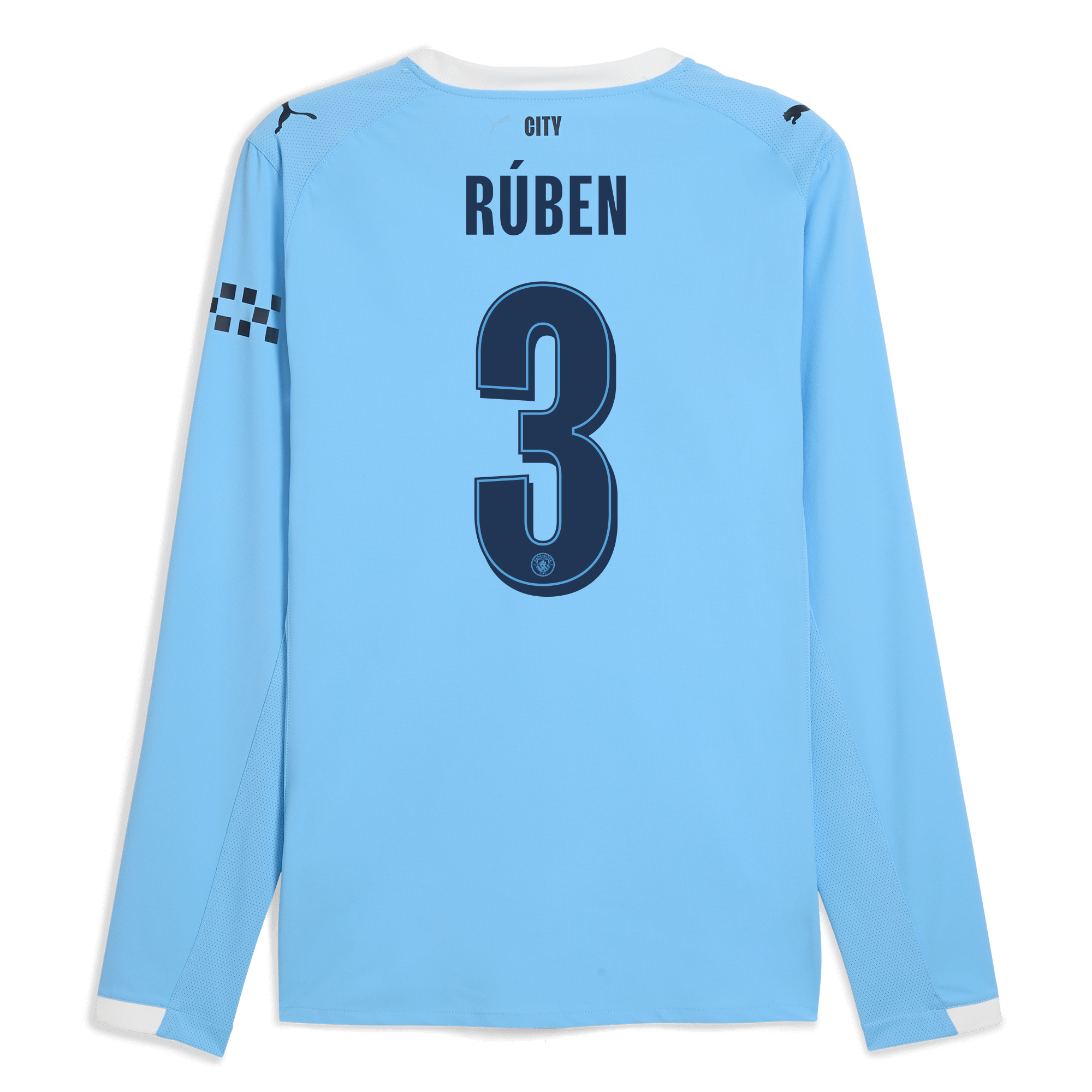 manchester city man city home authentic jersey 202526 long sleeve with rÚben 3 printing Manchester City Shirts | Official Team Gear