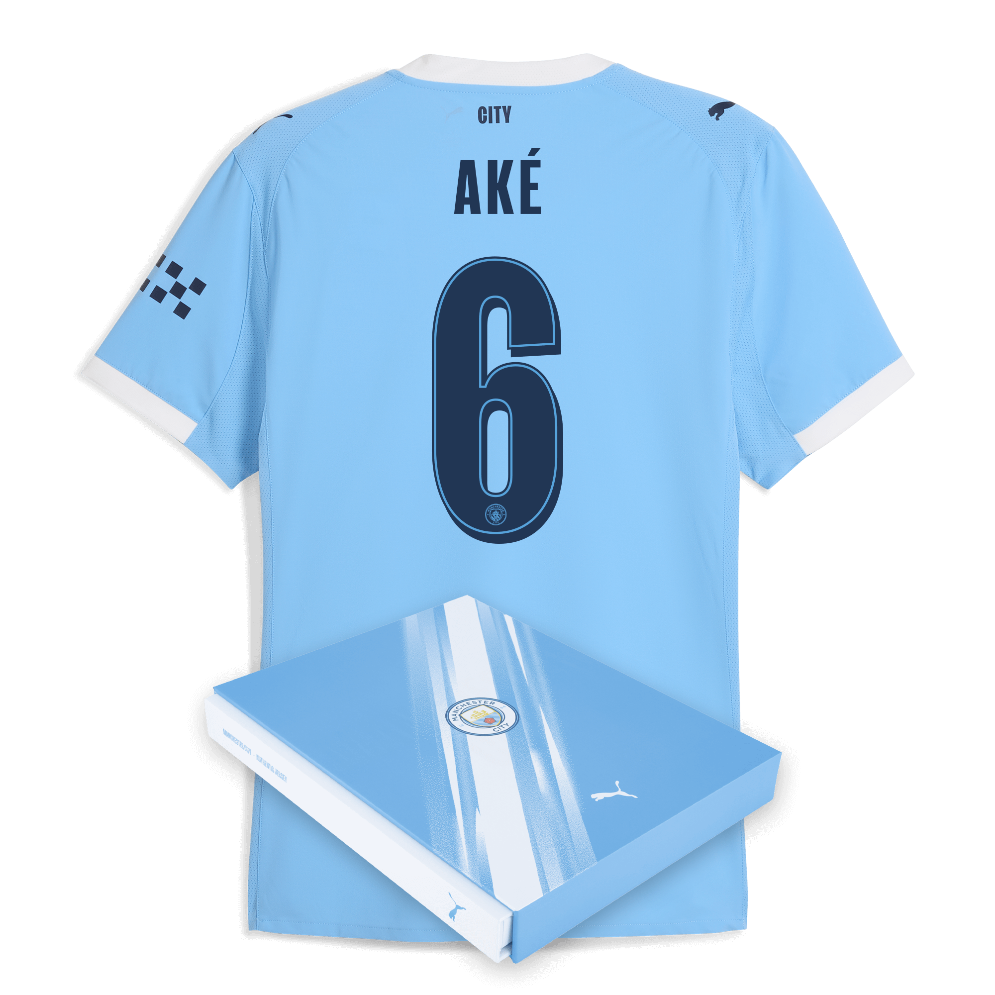manchester city man city home authentic jersey 202526 with akÉ 6 printing in gift box Manchester City Shirts | Official Team Gear