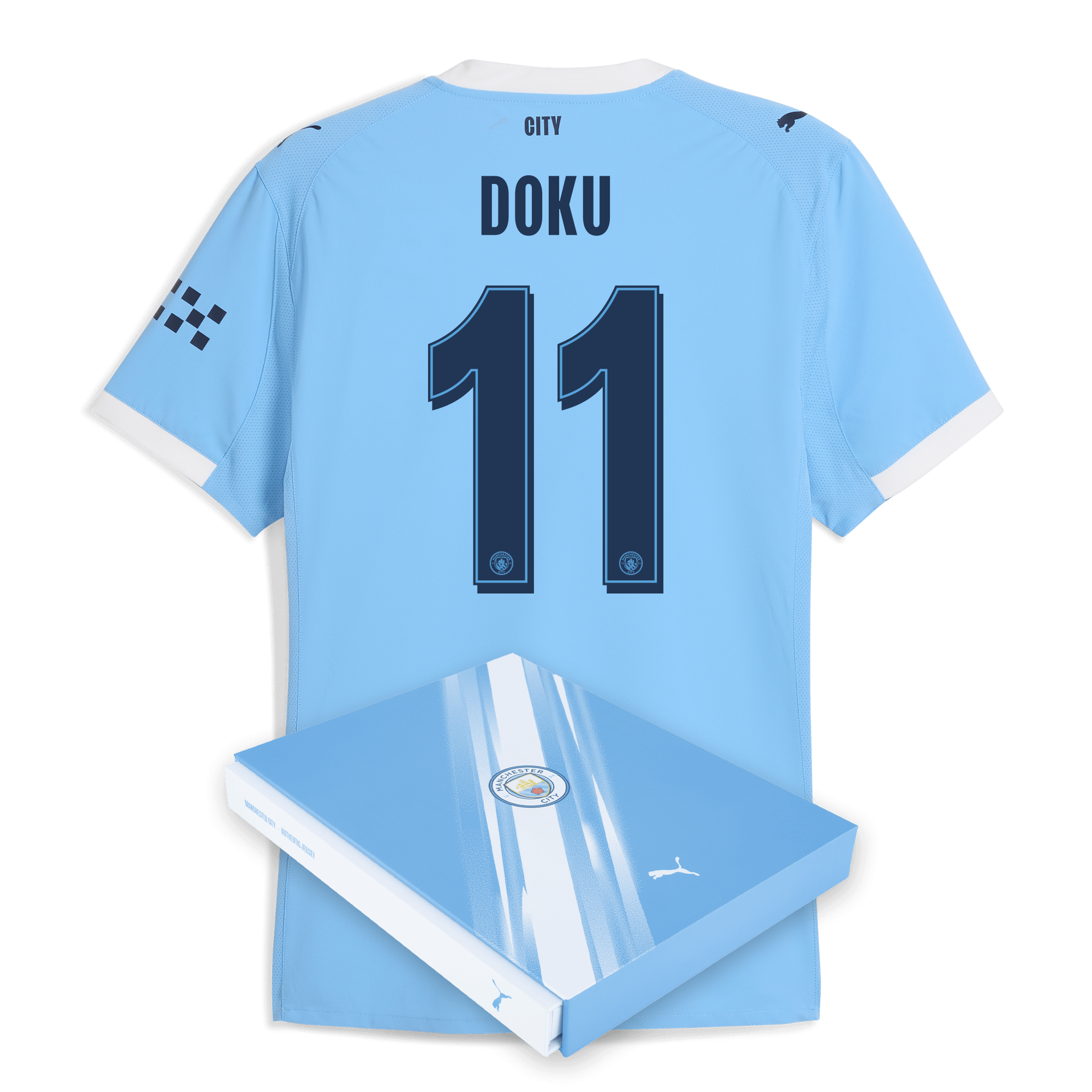 manchester city man city home authentic jersey 202526 with doku 11 printing in gift box Manchester City Shirts | Official Team Gear