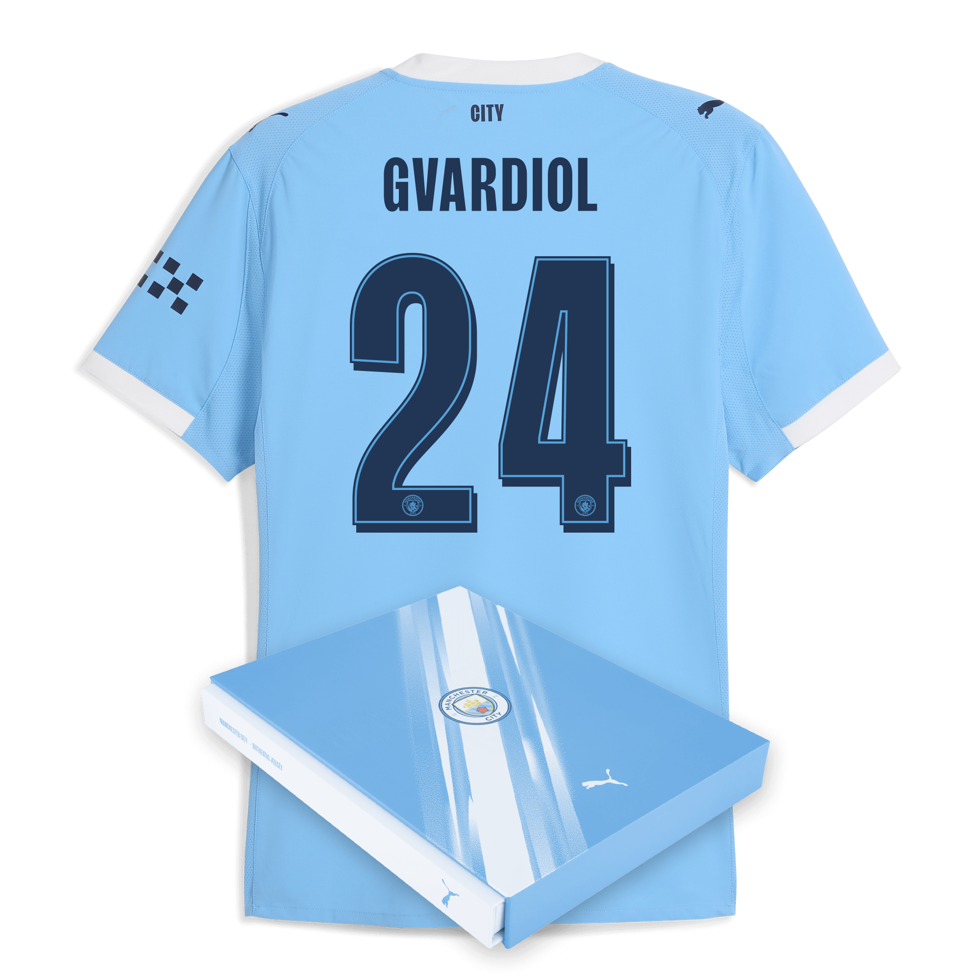 manchester city man city home authentic jersey 202526 with gvardiol 24 printing in gift box Manchester City Shirts | Official Team Gear