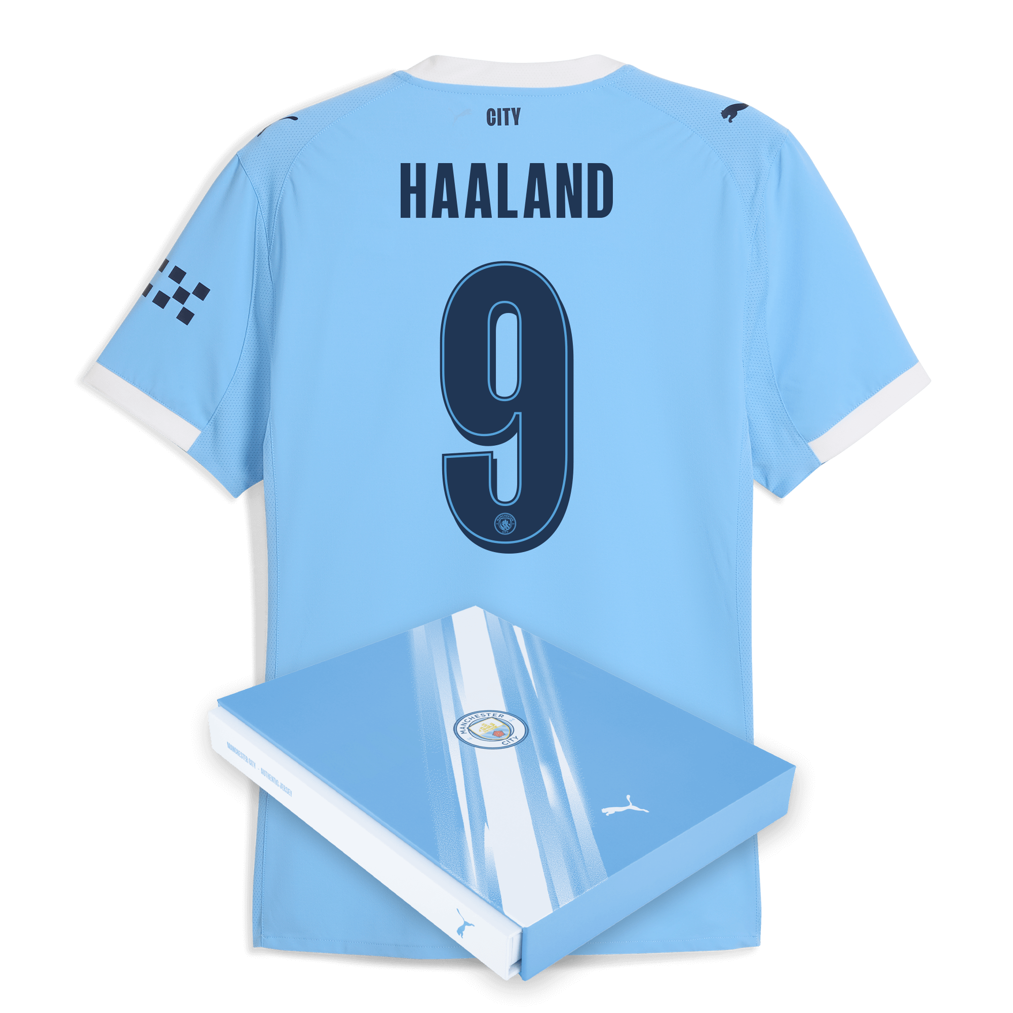 manchester city man city home authentic jersey 202526 with haaland 9 printing in gift box Manchester City Shirts | Official Team Gear