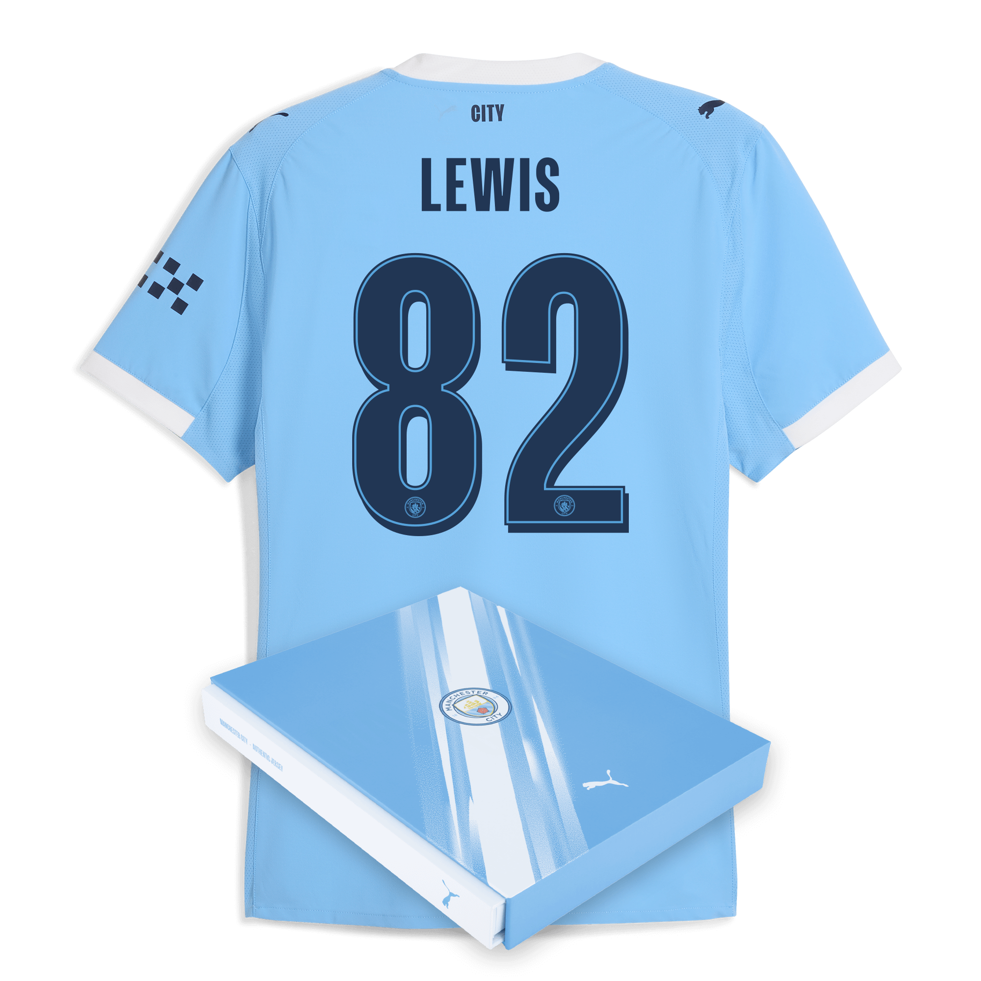 manchester city man city home authentic jersey 202526 with lewis 82 printing in gift box Manchester City Shirts | Official Team Gear
