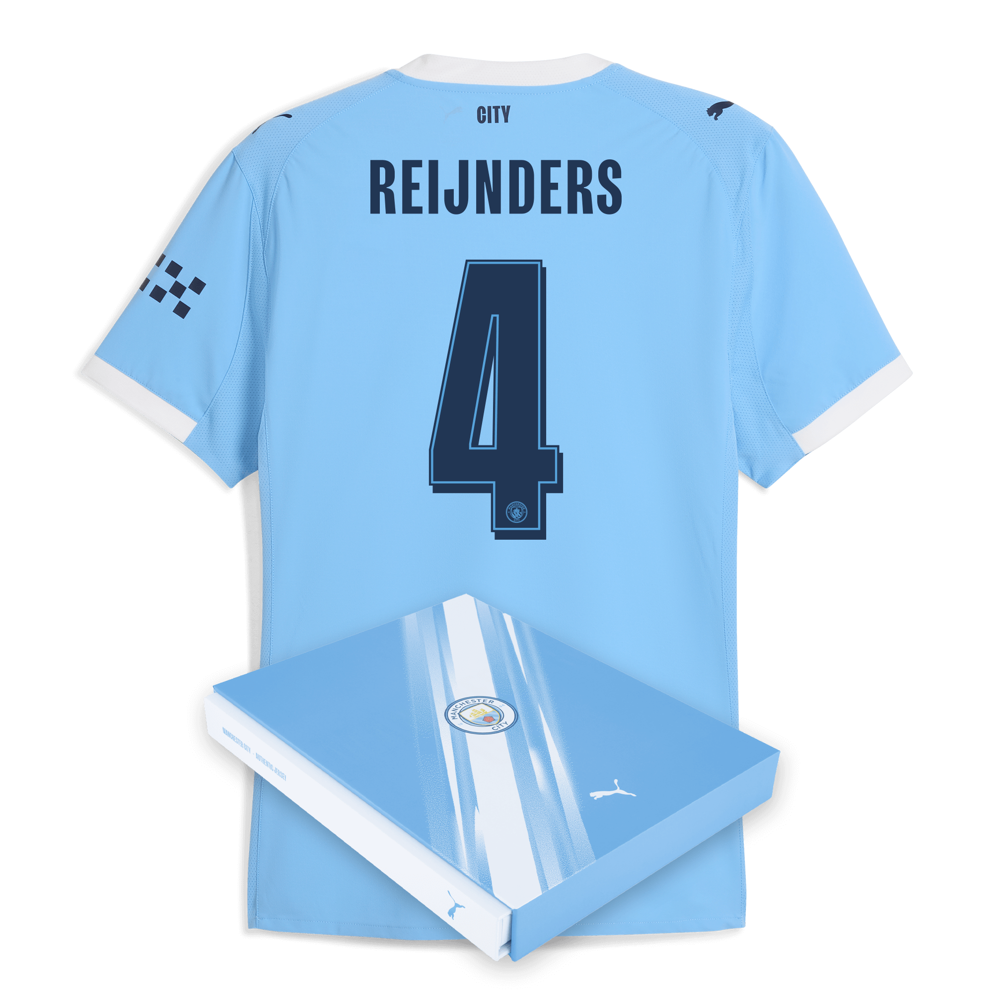 manchester city man city home authentic jersey 202526 with reijnders 4 printing in gift box Manchester City Shirts | Official Team Gear