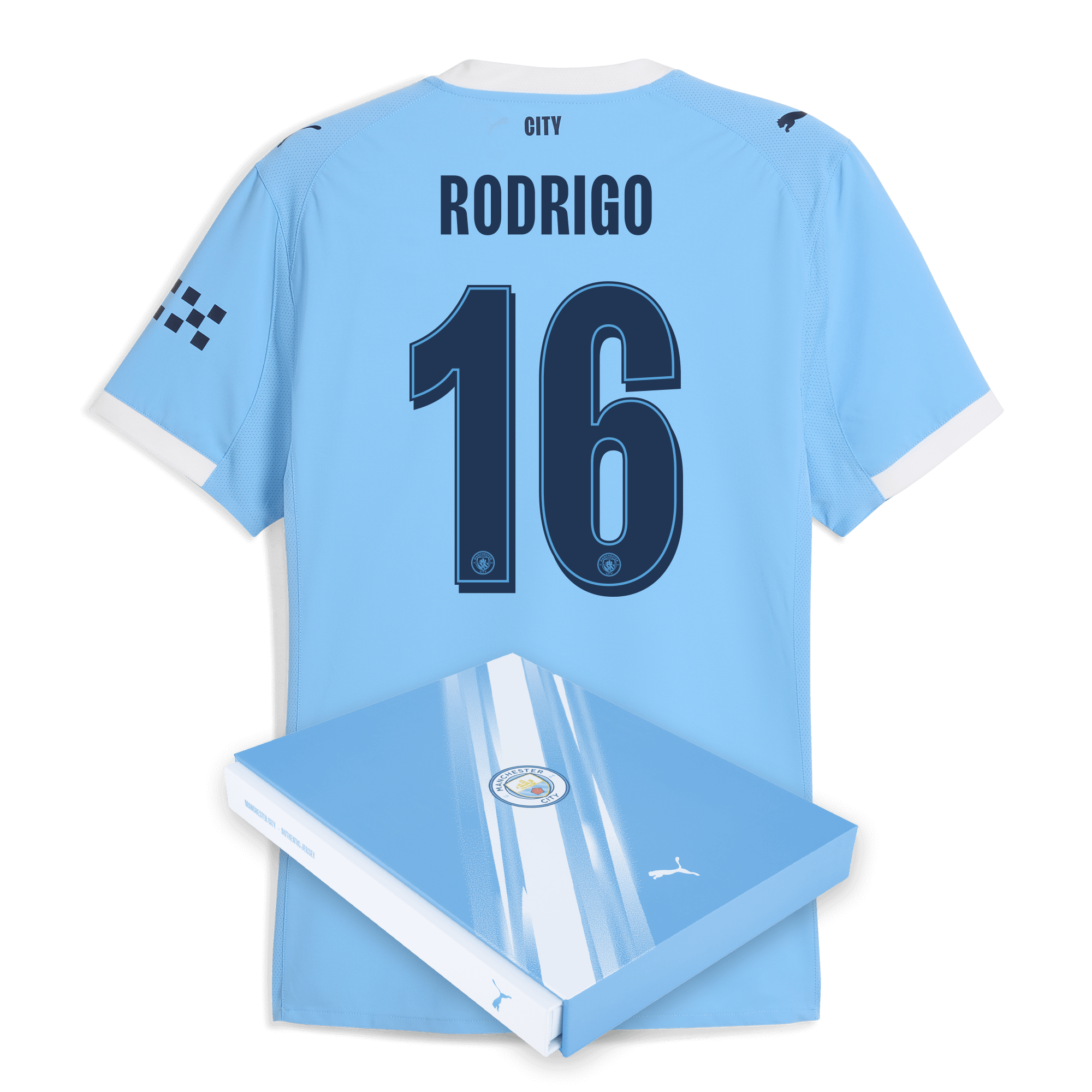 manchester city man city home authentic jersey 202526 with rodrigo 16 printing in gift box Manchester City Shirts | Official Team Gear