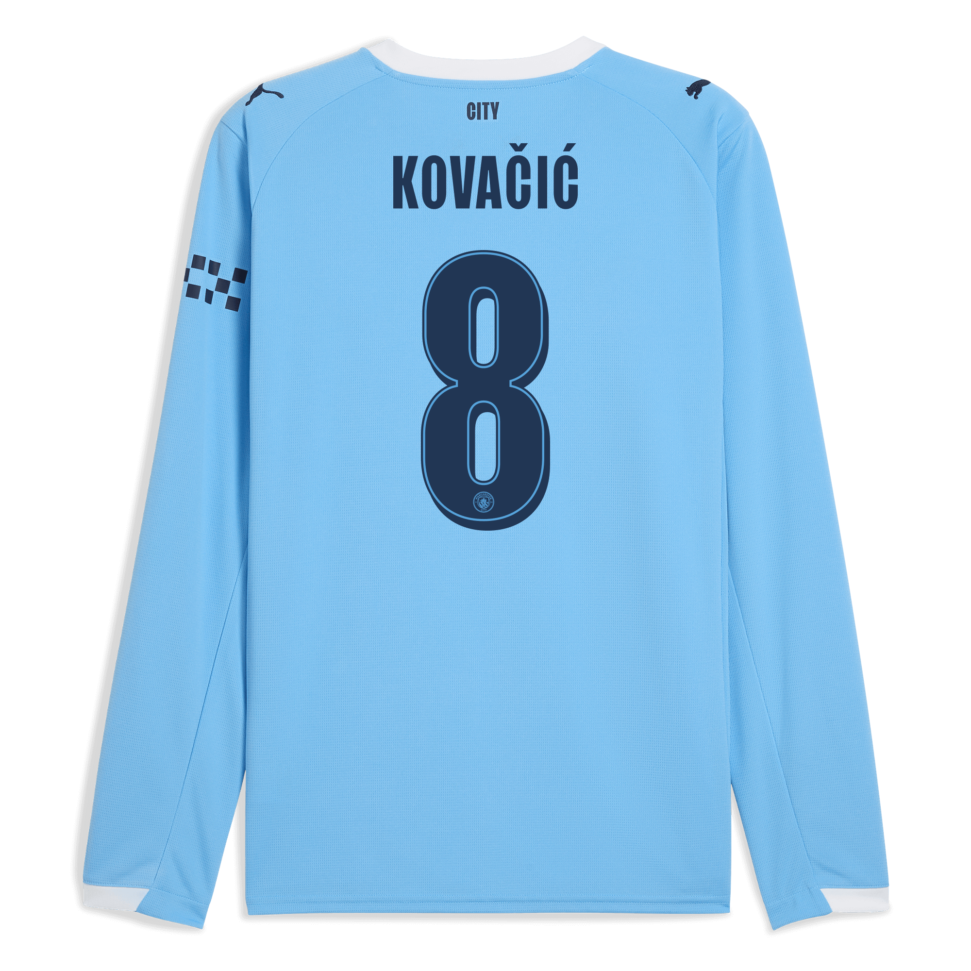 manchester city man city home jersey 202526 long sleeve with kovaČiĆ 8 printing Manchester City Shirts | Official Team Gear