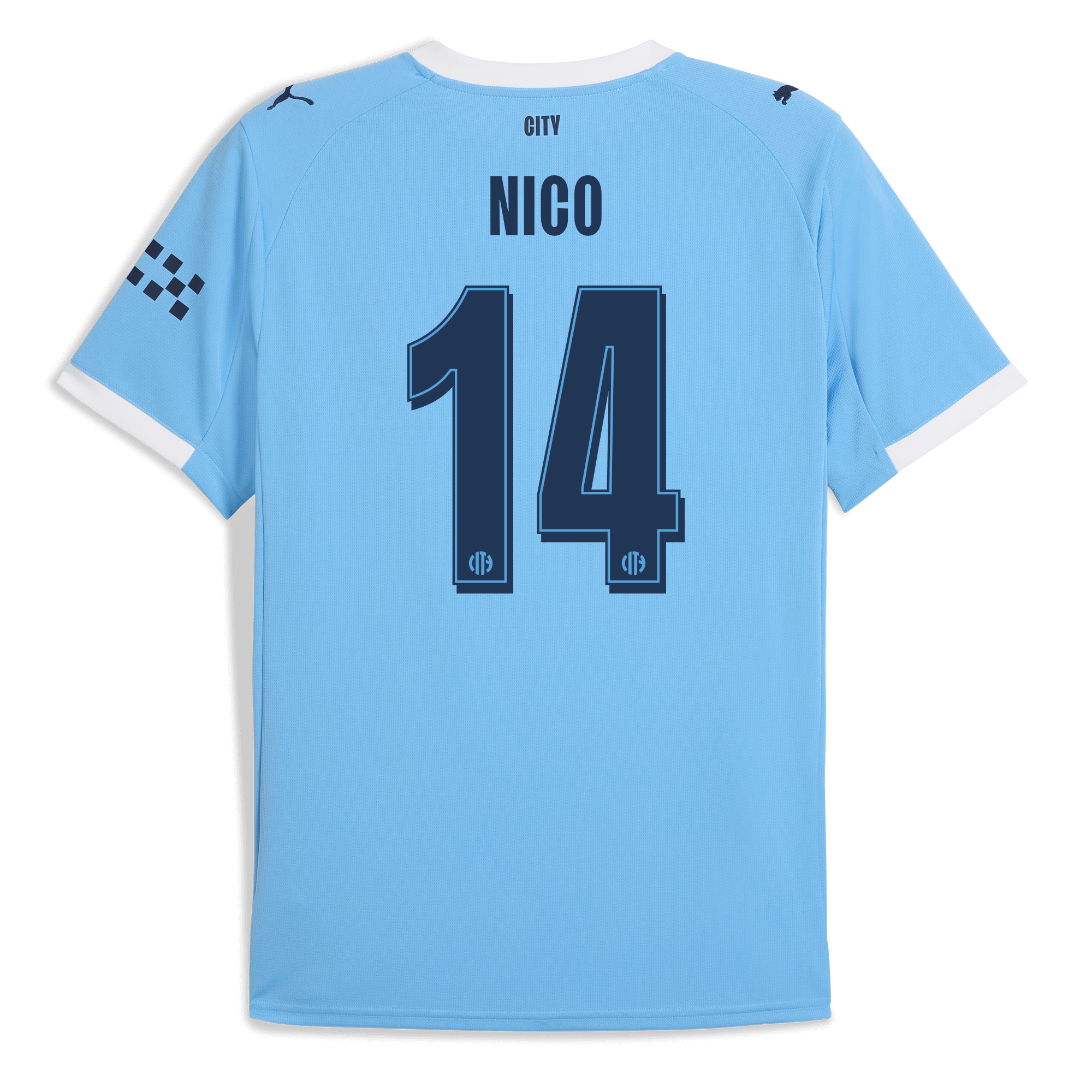 manchester city man city home jersey 202526 with nico 14 printing Manchester City Shirts | Official Team Gear