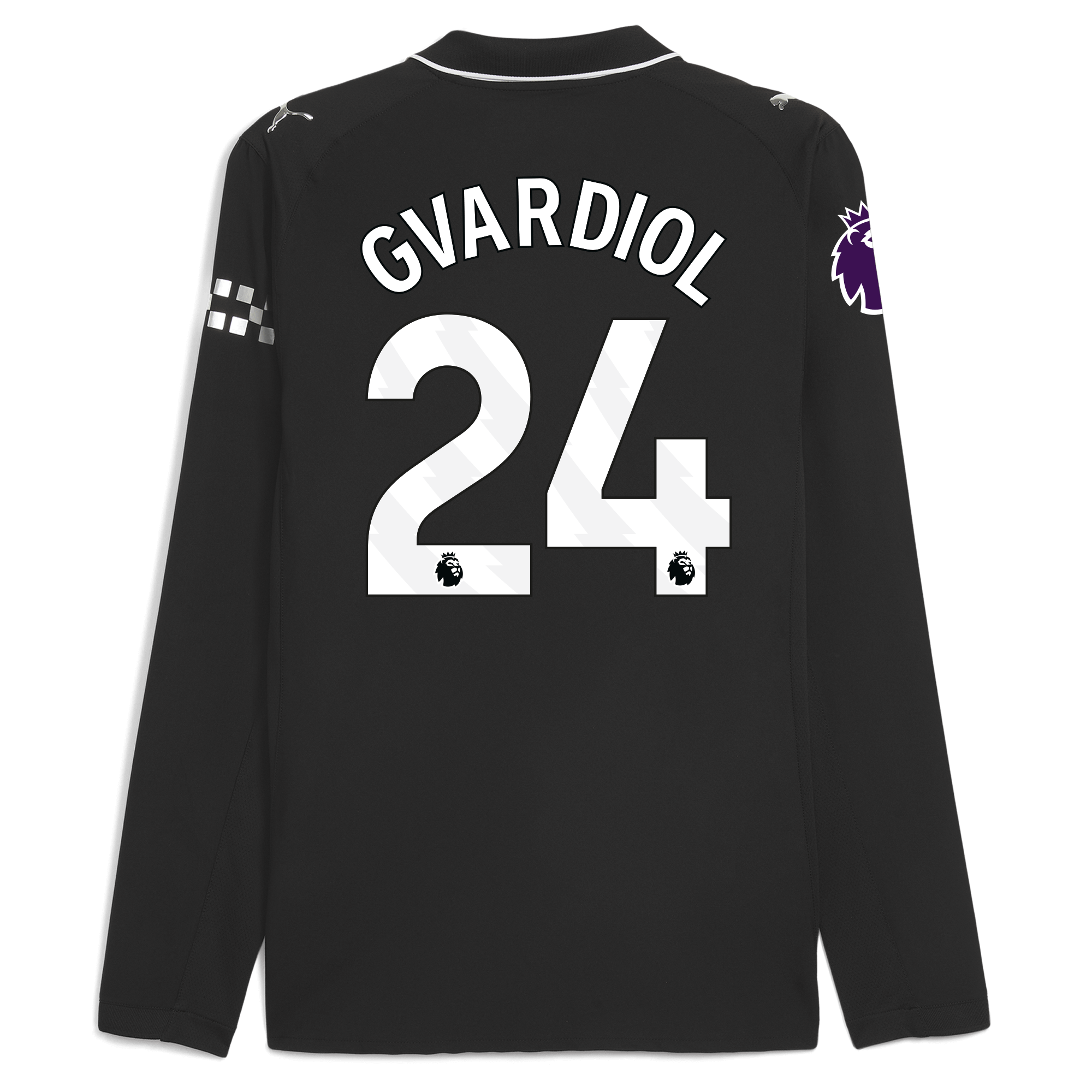 manchester city premier league away authentic jersey 202526 long sleeve with gvardiol 24 printing Manchester City Shirts | Official Team Gear