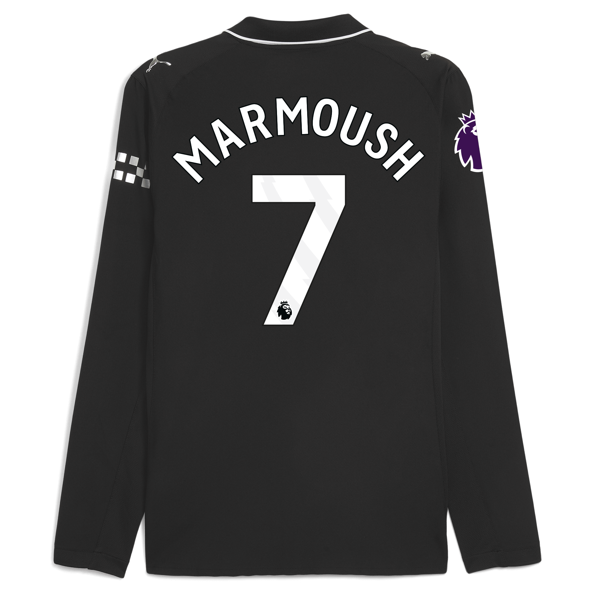 manchester city premier league away authentic jersey 202526 long sleeve with marmoush 7 printing Manchester City Shirts | Official Team Gear