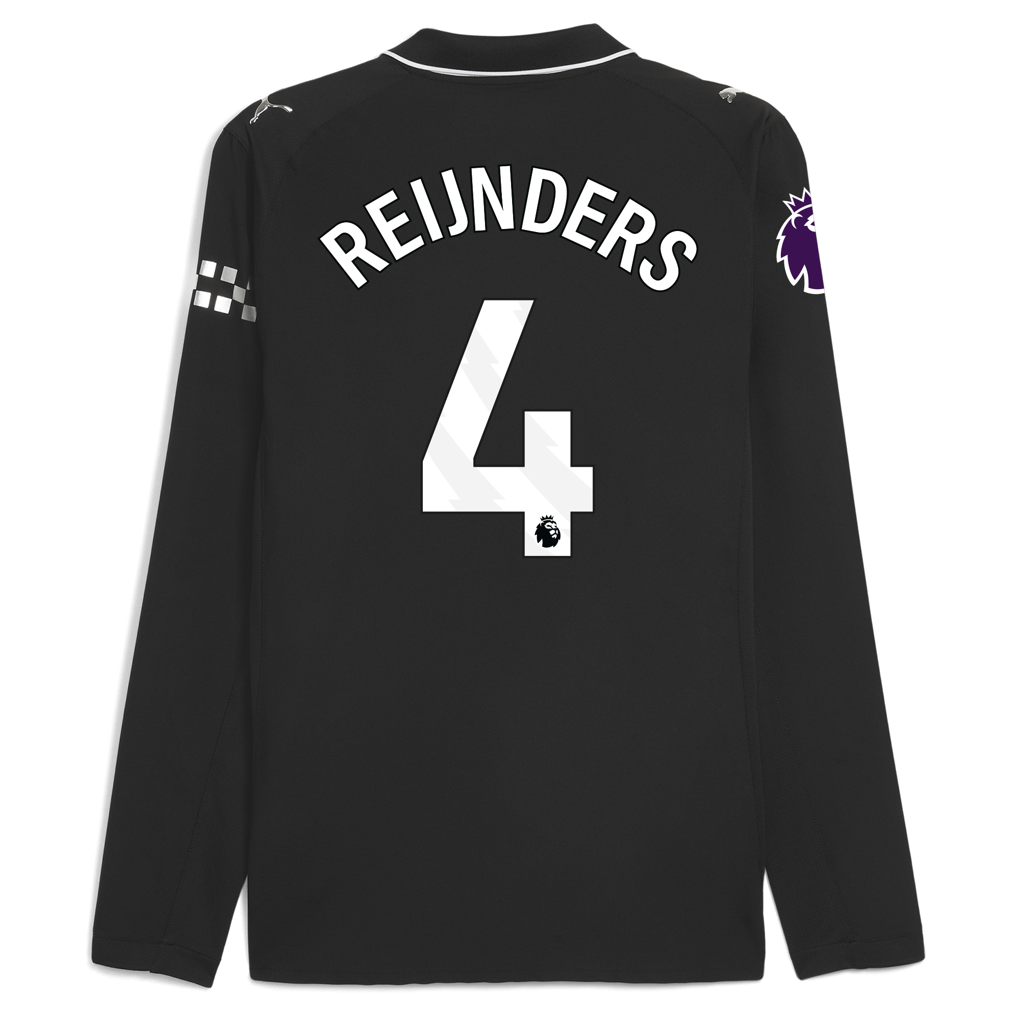 manchester city premier league away authentic jersey 202526 long sleeve with reijnders 4 printing Manchester City Shirts | Official Team Gear