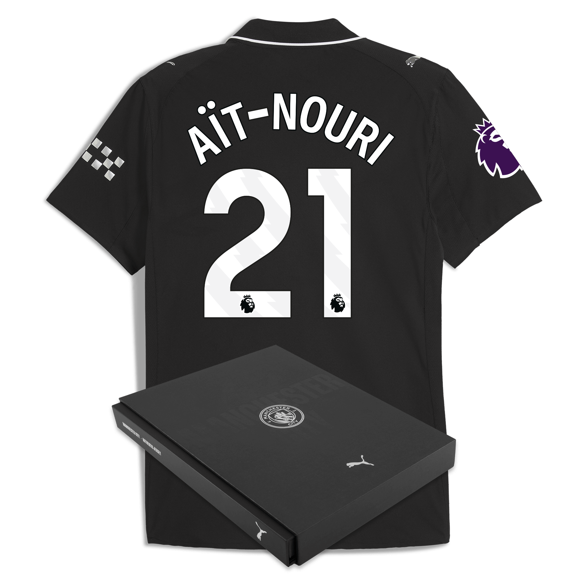 manchester city premier league away authentic jersey 202526 with aÏt-nouri 21 printing in gift box Manchester City Shirts | Official Team Gear
