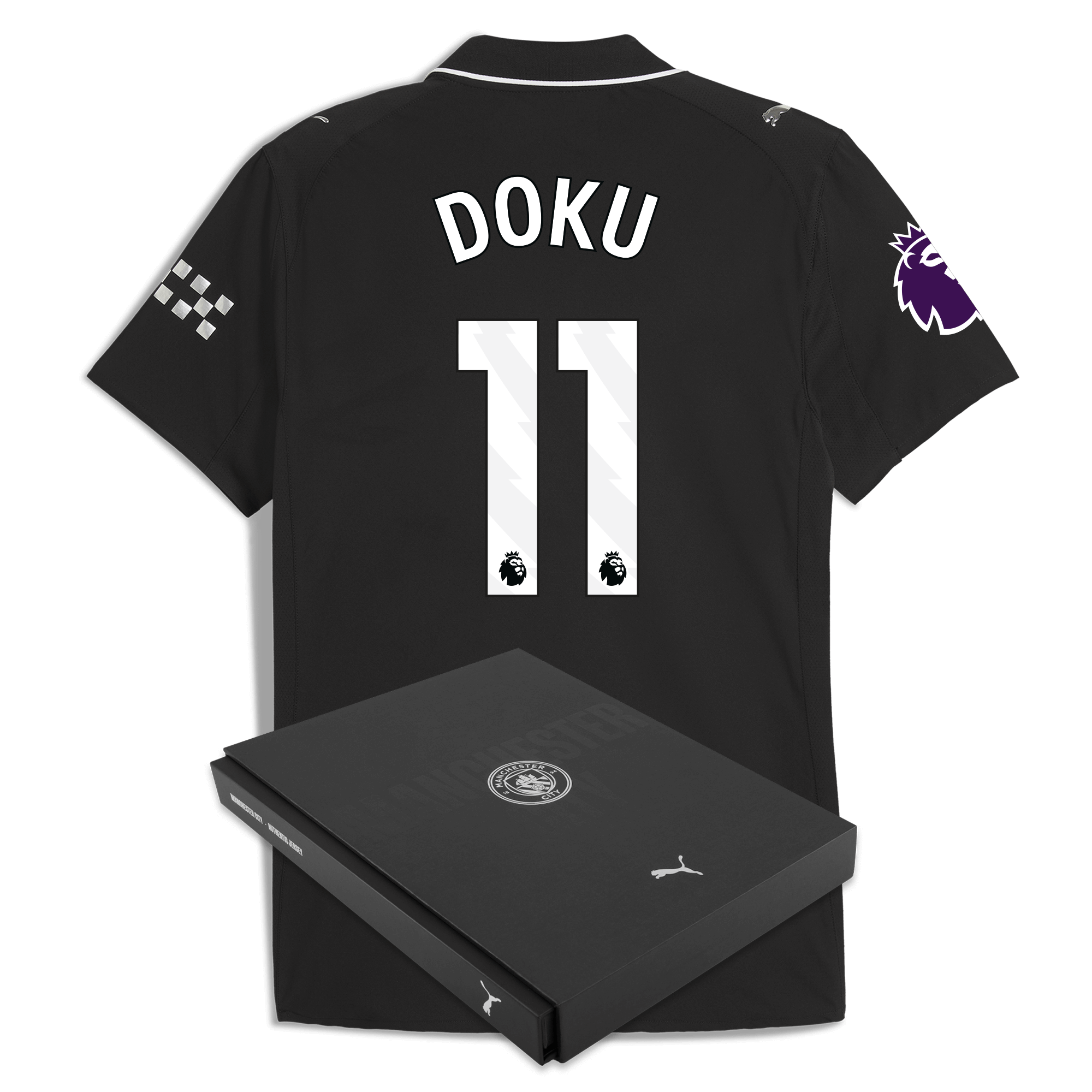 manchester city premier league away authentic jersey 202526 with doku 11 printing in gift box Manchester City Shirts | Official Team Gear