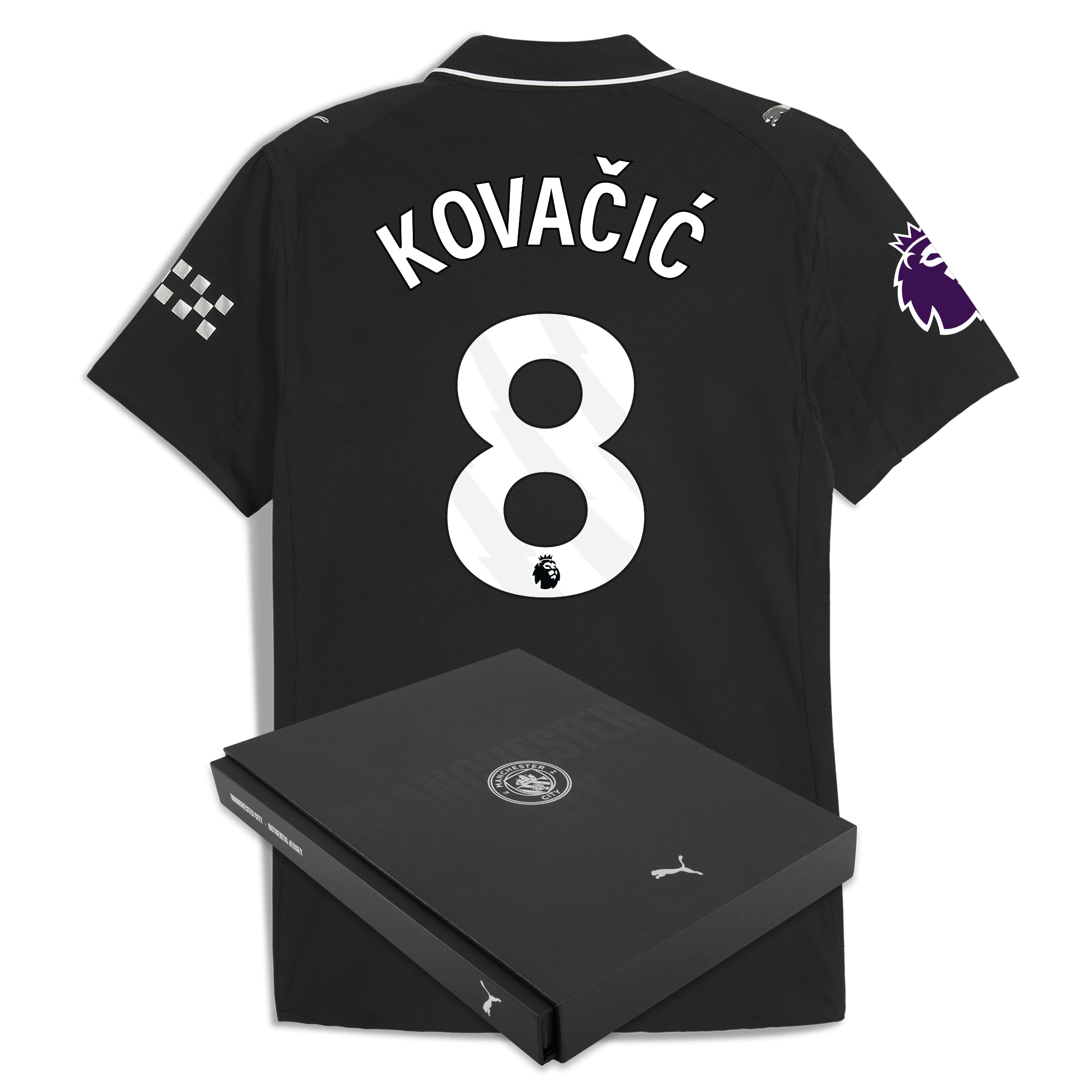 manchester city premier league away authentic jersey 202526 with kovaČiĆ 8 printing in gift box Manchester City Shirts | Official Team Gear