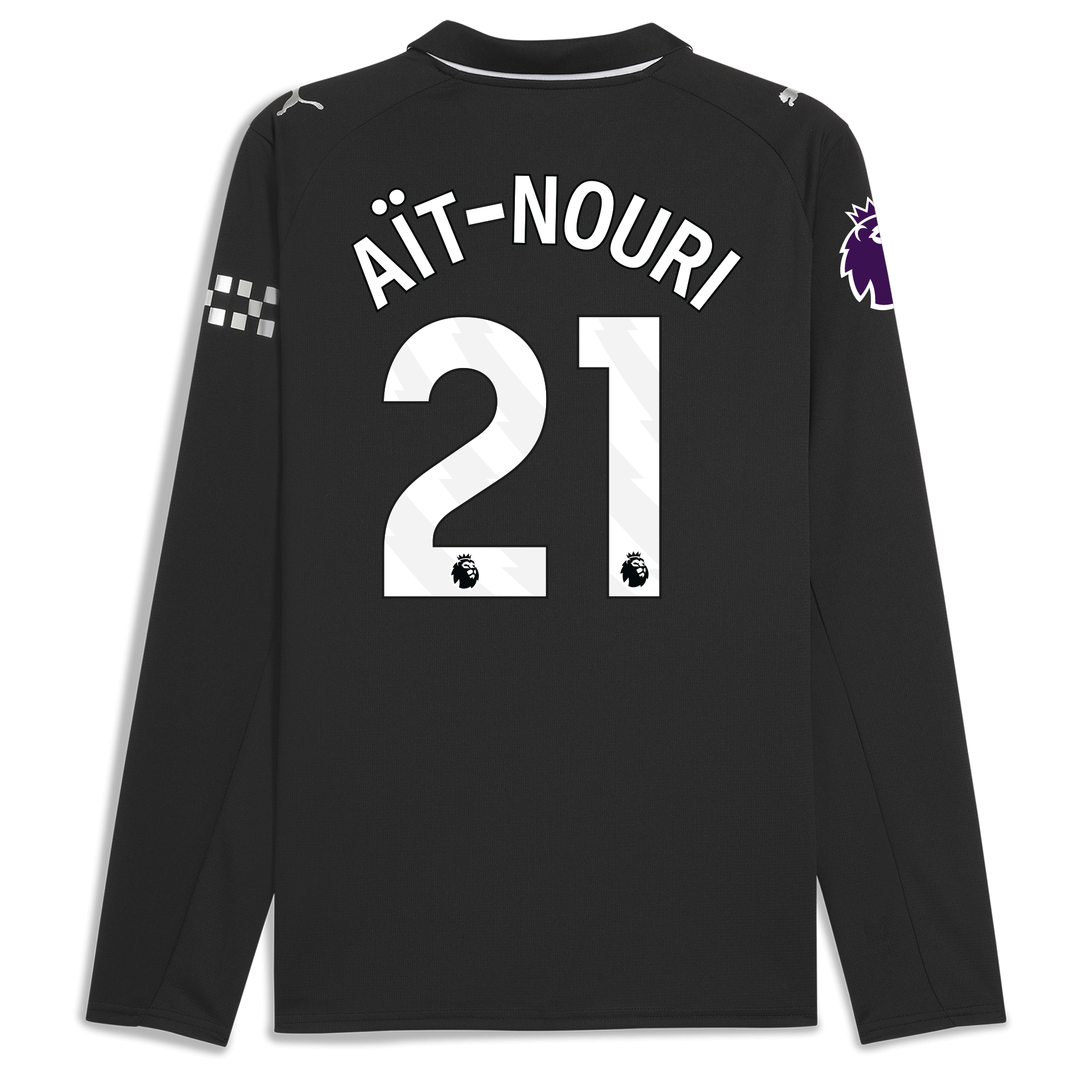 manchester city premier league away jersey 202526 long sleeve with aÏt-nouri 21 printing Manchester City Shirts | Official Team Gear