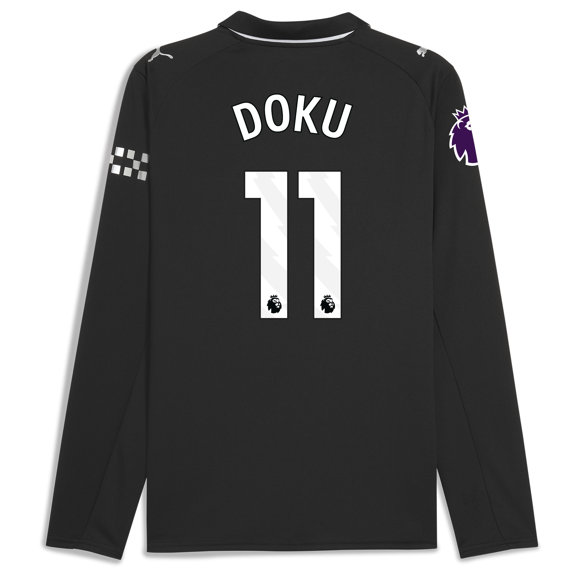 manchester city premier league away jersey 202526 long sleeve with doku 11 printing Manchester City Shirts | Official Team Gear
