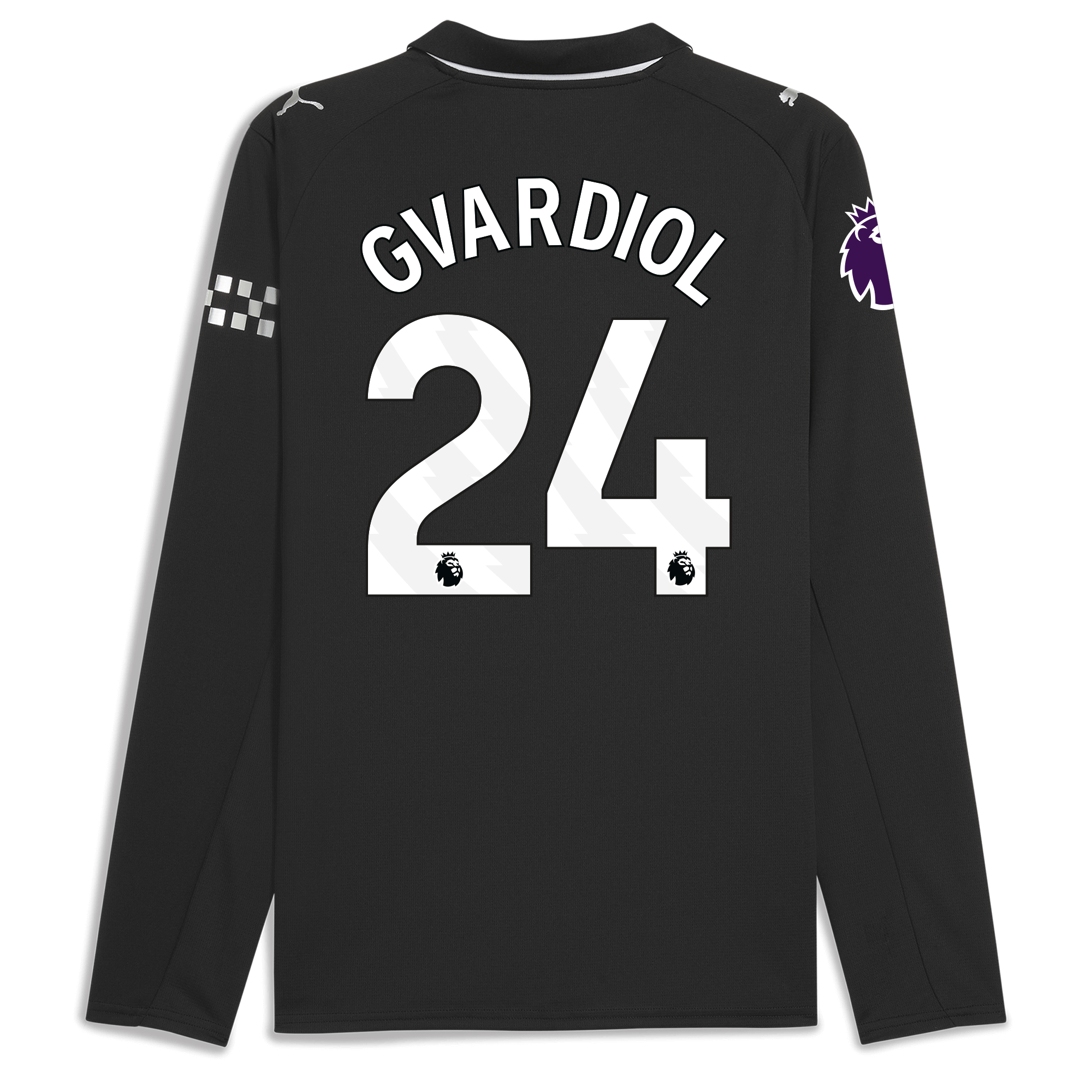 manchester city premier league away jersey 202526 long sleeve with gvardiol 24 printing Manchester City Shirts | Official Team Gear