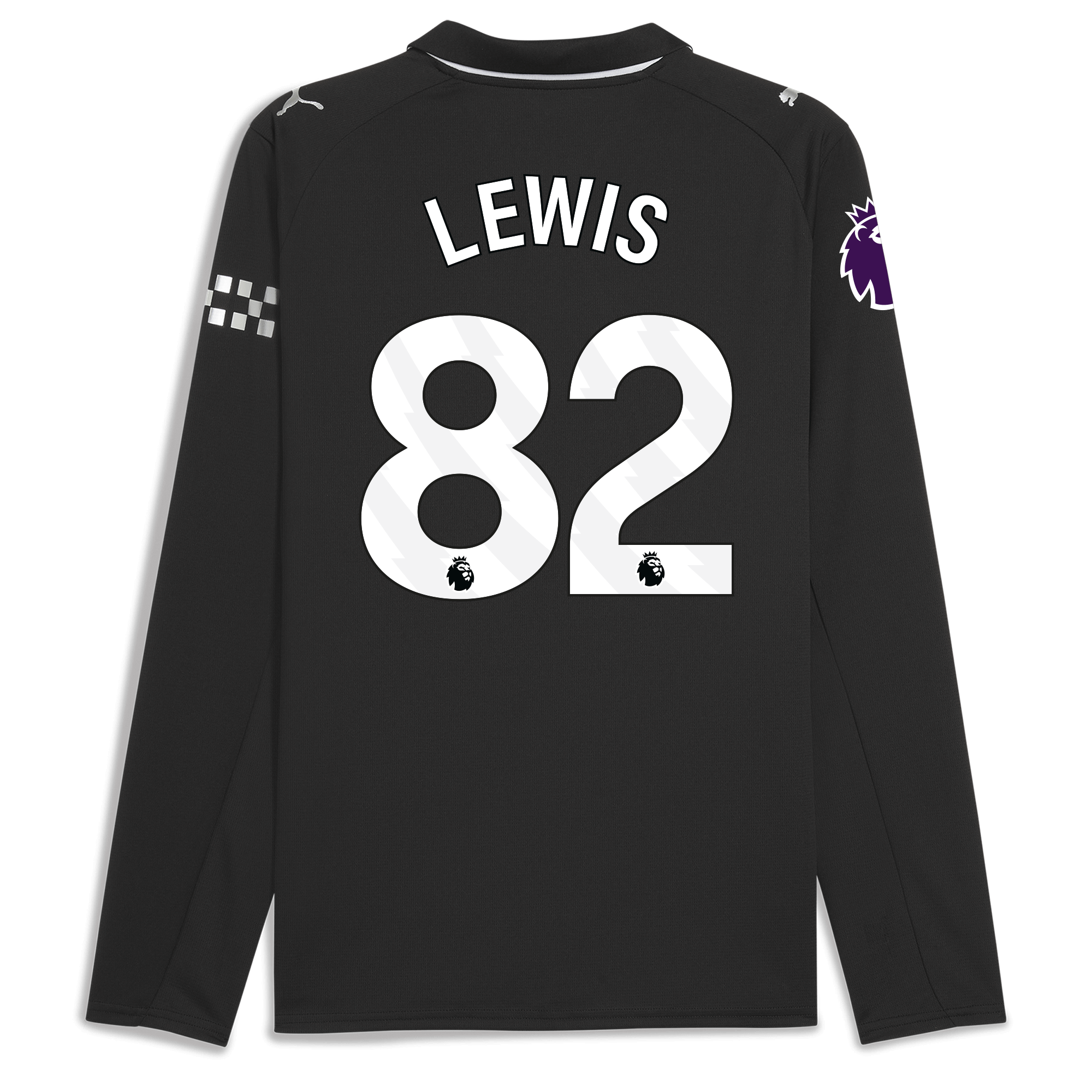 manchester city premier league away jersey 202526 long sleeve with lewis 82 printing Manchester City Shirts | Official Team Gear