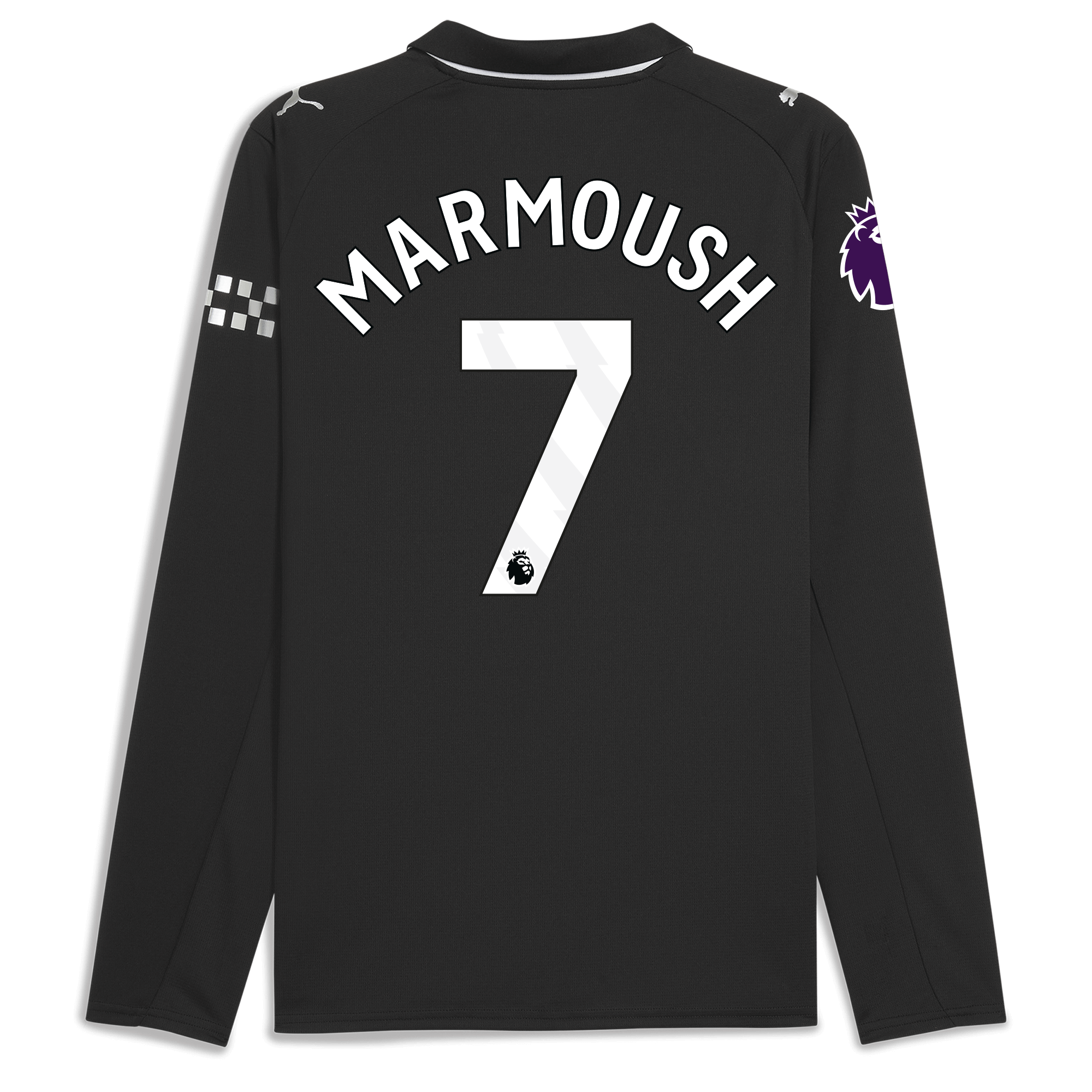 manchester city premier league away jersey 202526 long sleeve with marmoush 7 printing Manchester City Shirts | Official Team Gear