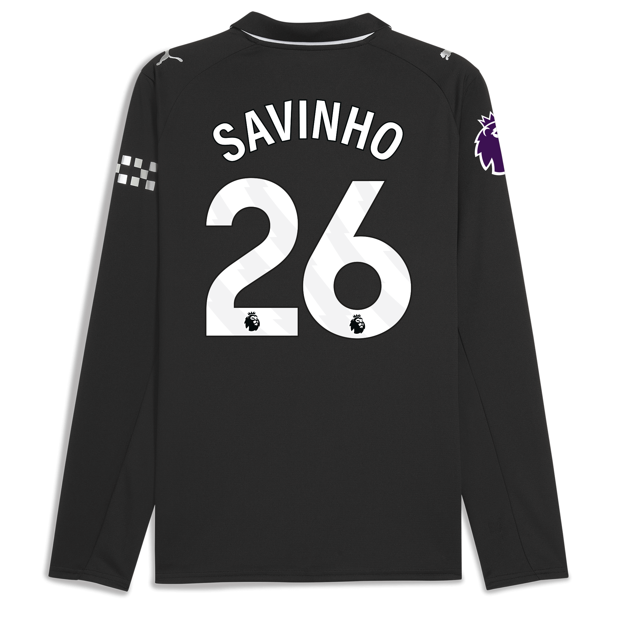 manchester city premier league away jersey 202526 long sleeve with savinho 26 printing Manchester City Shirts | Official Team Gear