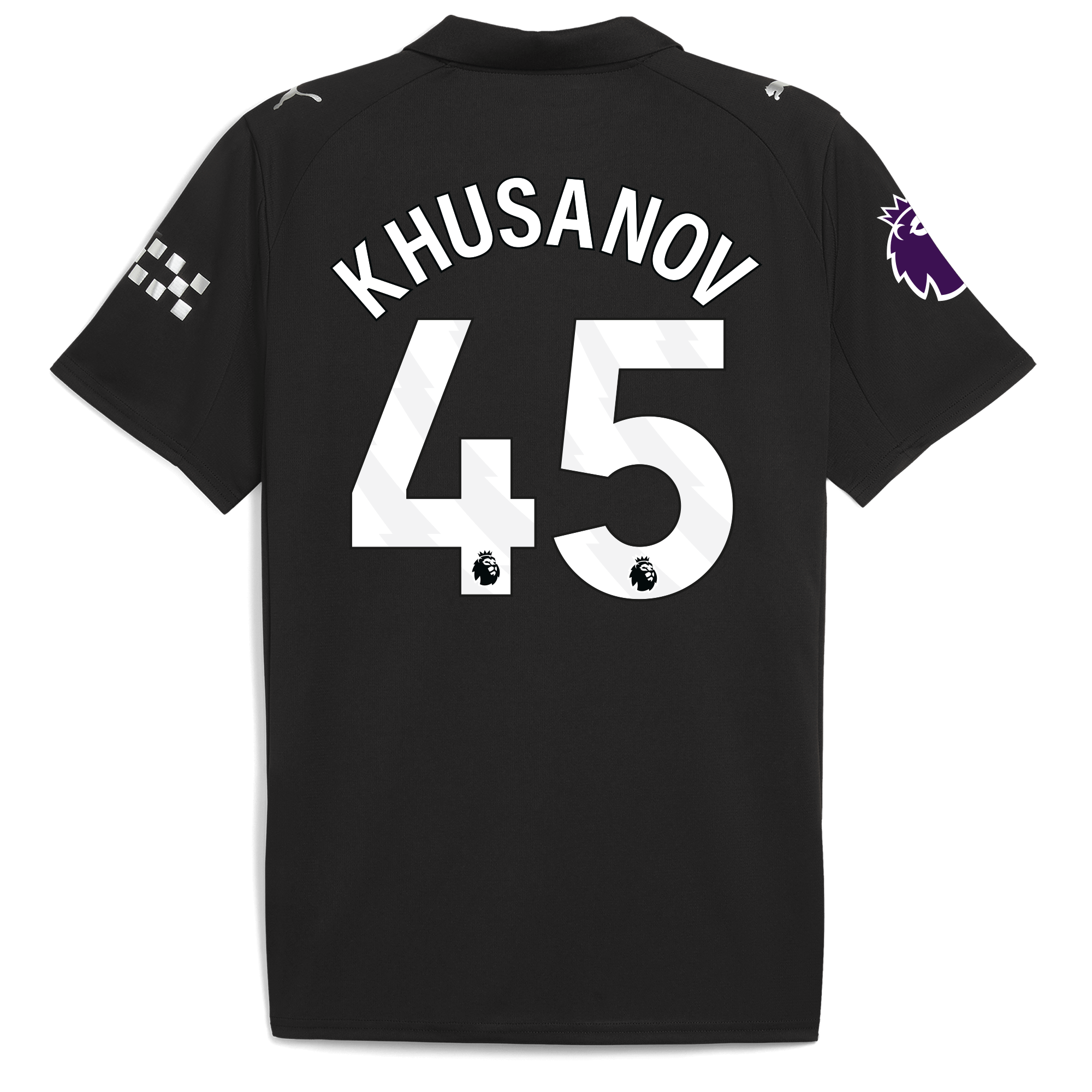 manchester city premier league away jersey 202526 with khusanov 45 printing Manchester City Shirts | Official Team Gear
