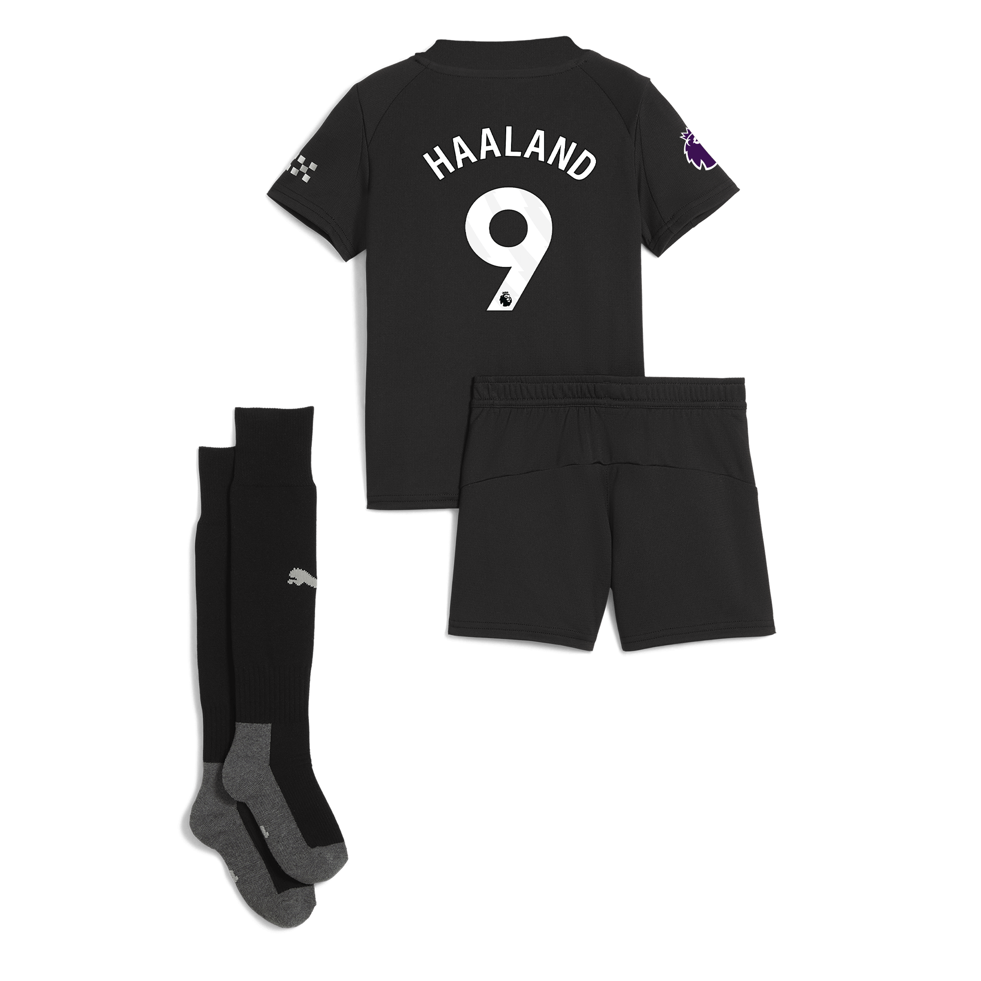 manchester city premier league away mini kit 202526 with haaland 9 printing Manchester City Shirts | Official Team Gear